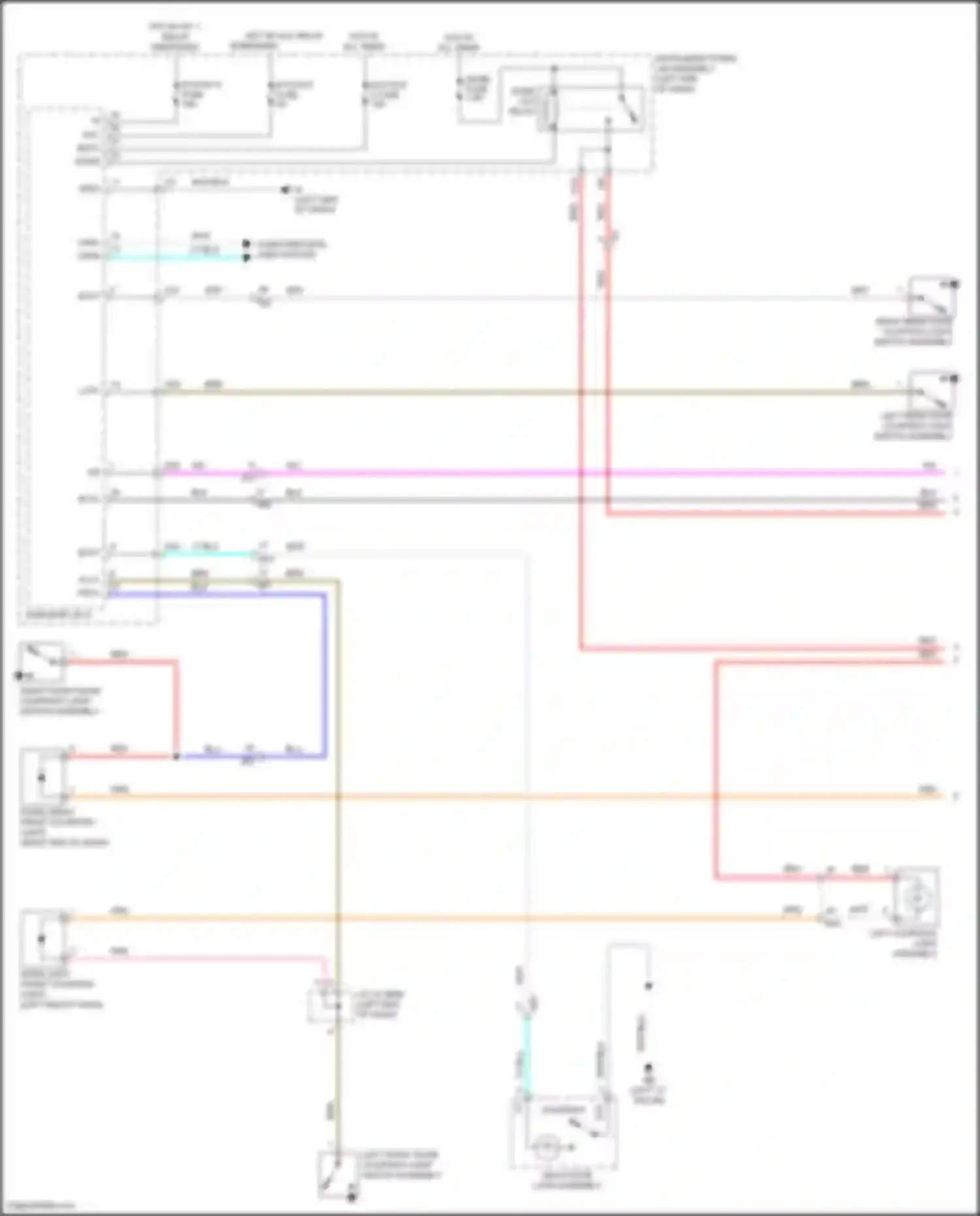 Prius PHV Toyota IV (2017-2024): Courtesy lamps circuit (1 of 2)