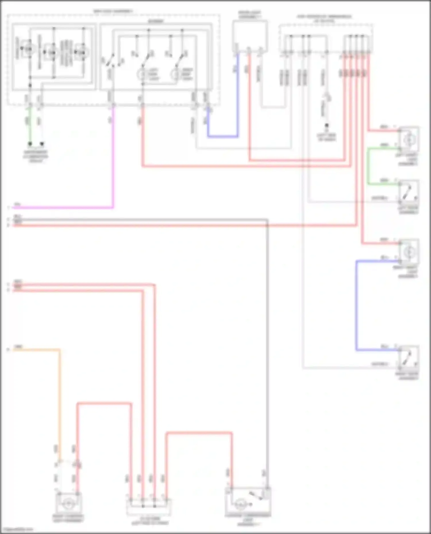 Prius PHV Toyota IV (2017-2024): Courtesy lamps circuit (2 of 2)