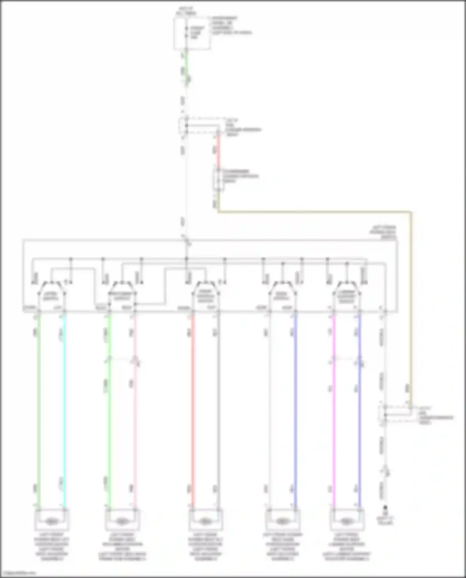Prius PHV Toyota IV (2017-2024): Power seats circuit