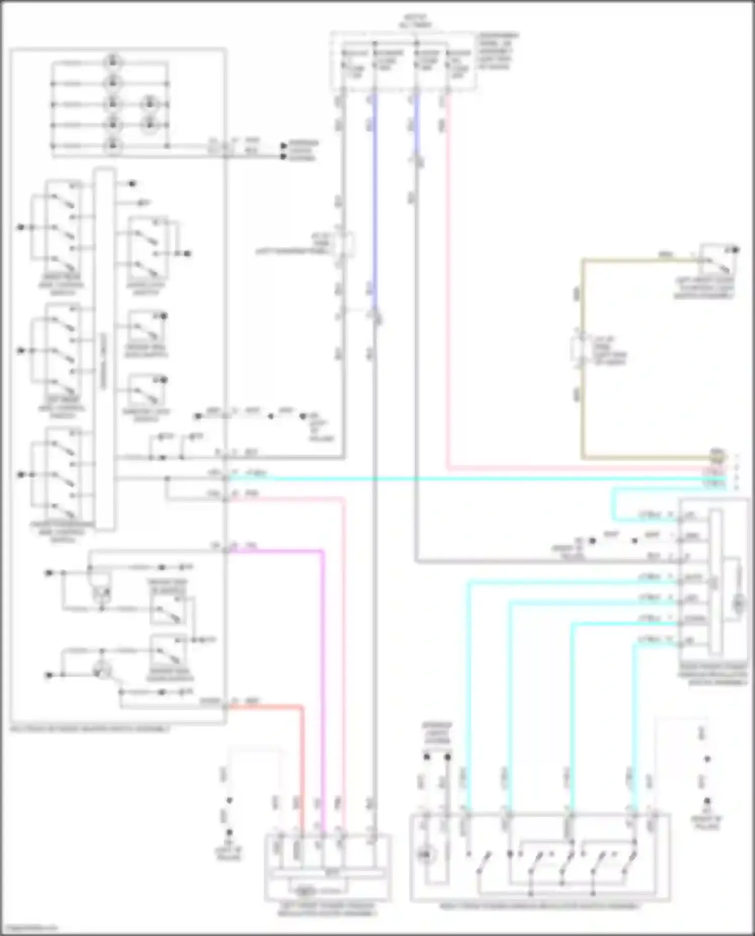Prius PHV Toyota IV (2017-2024): Power windows circuit (1 of 2)