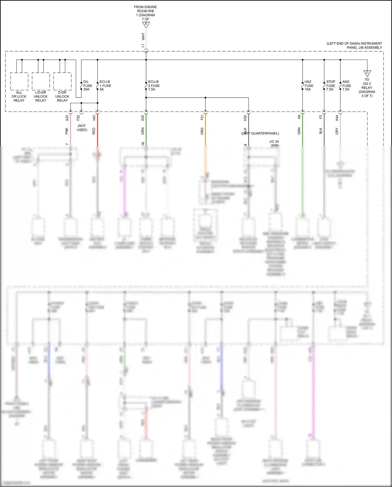 Toyota Prius PHV IV (2017-2024) id code box wiring diagram  (3 of 3)