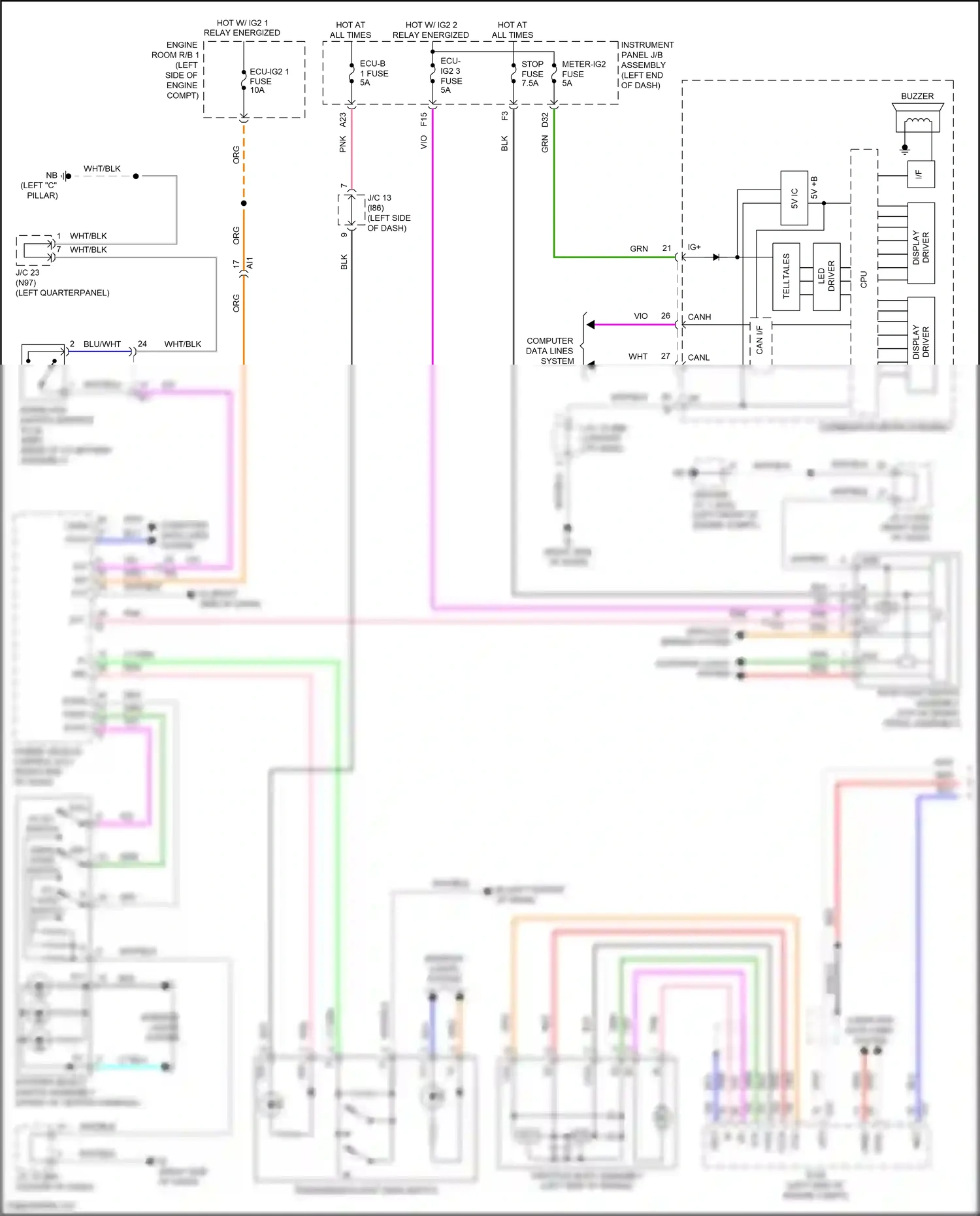 Toyota Prius PHV IV (2017-2024) pattern select switch assembly wiring diagram  (4 of 4)