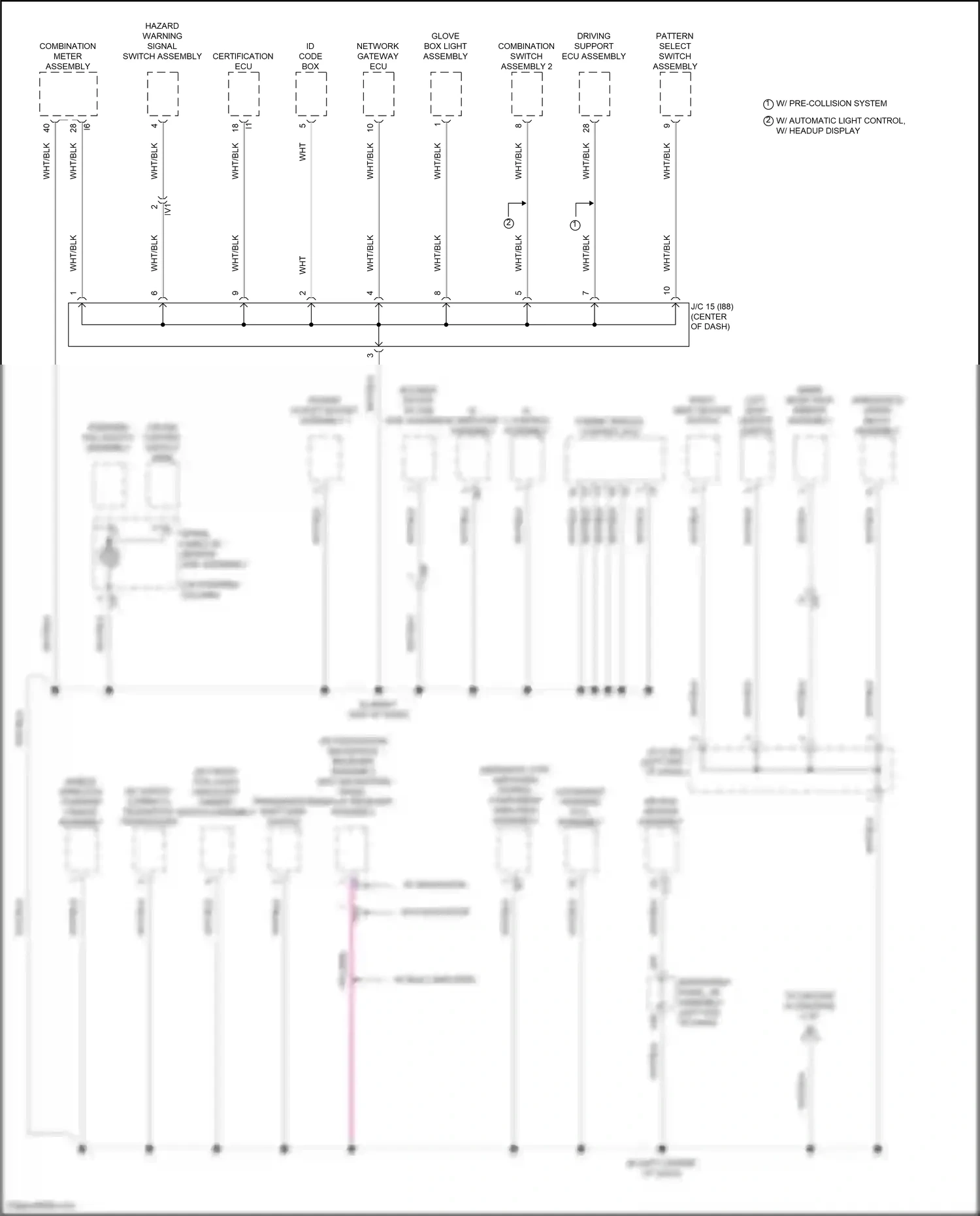 Toyota Prius PHV IV (2017-2024) pattern select switch assembly wiring diagram  (1 of 4)