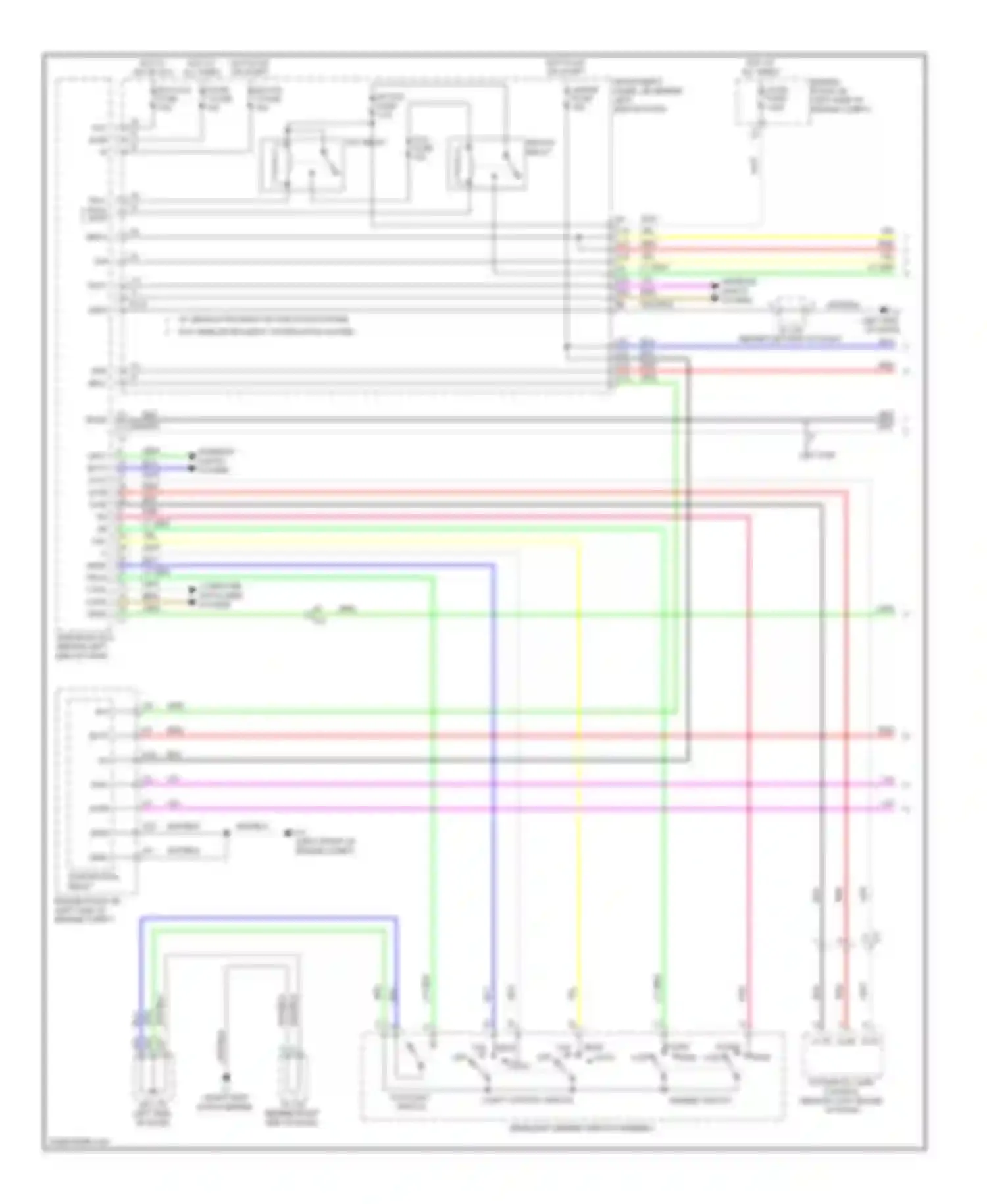 Prius Plug-in Toyota  (2012-2014): Headlamps & fog lamps circuit, without drl (1 of 2)