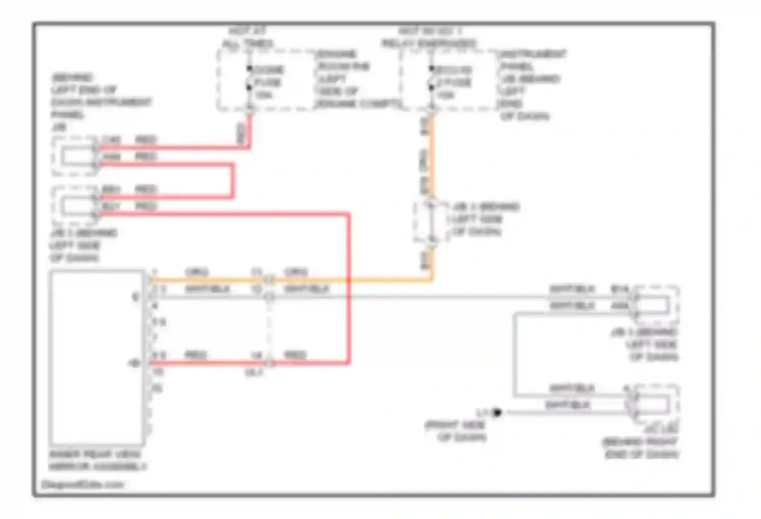 Prius Plug-in Toyota  (2012-2014): Electrochromic mirror circuit, with garage door opener