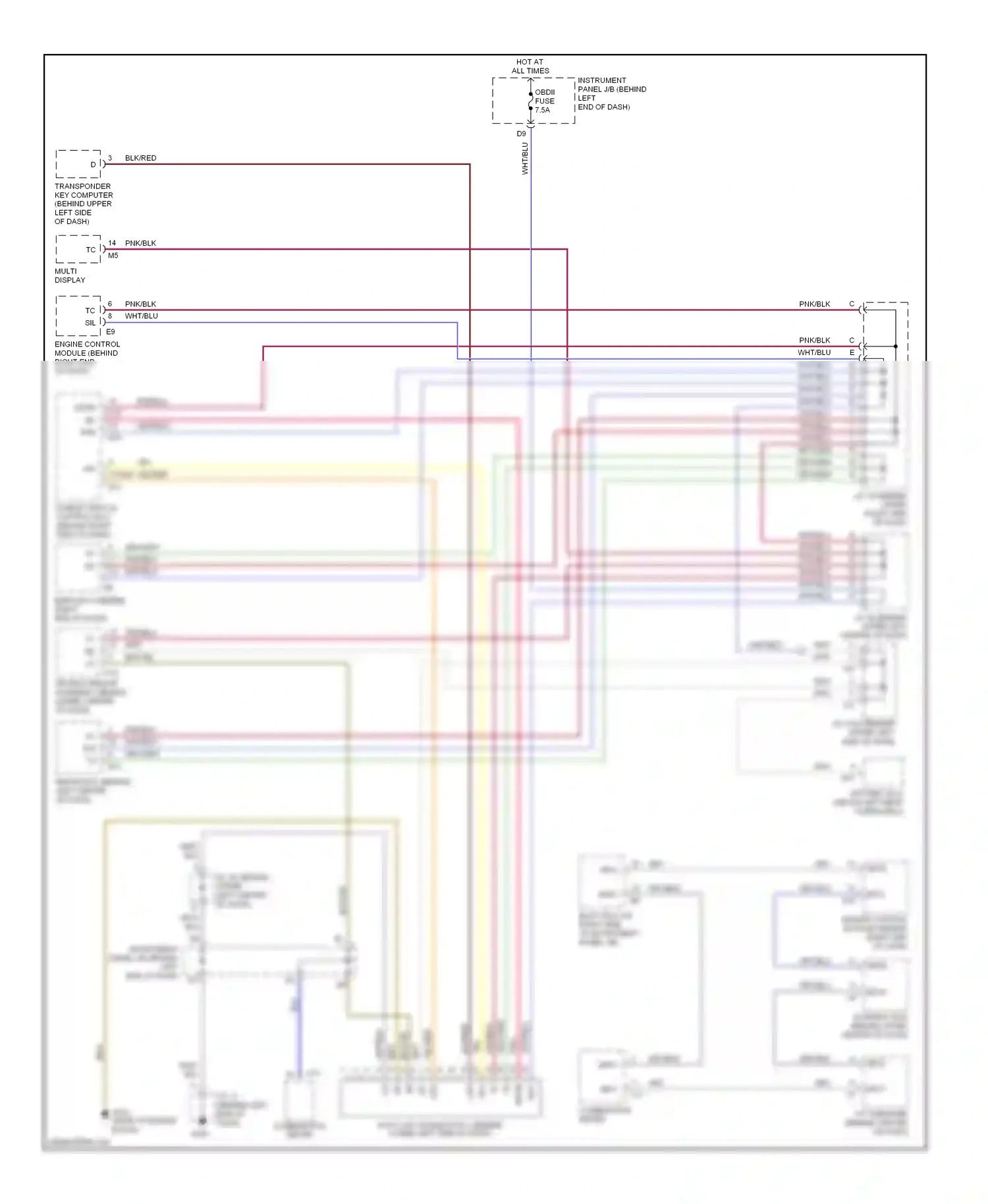 Computer data lines — Computer data lines. Toyota Prius I facelift (2000-2003)