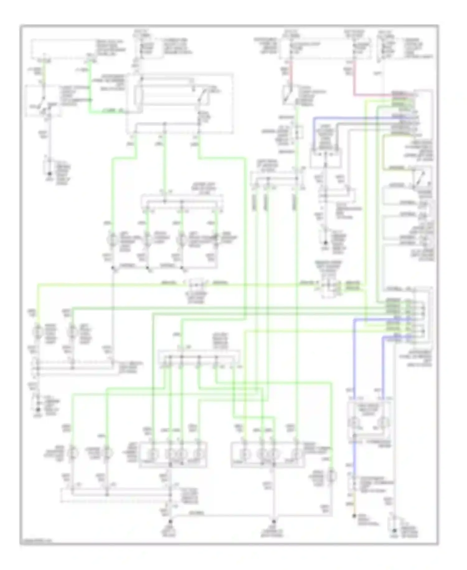Prius Toyota I facelift (2000-2003): Exterior lamps circuit
