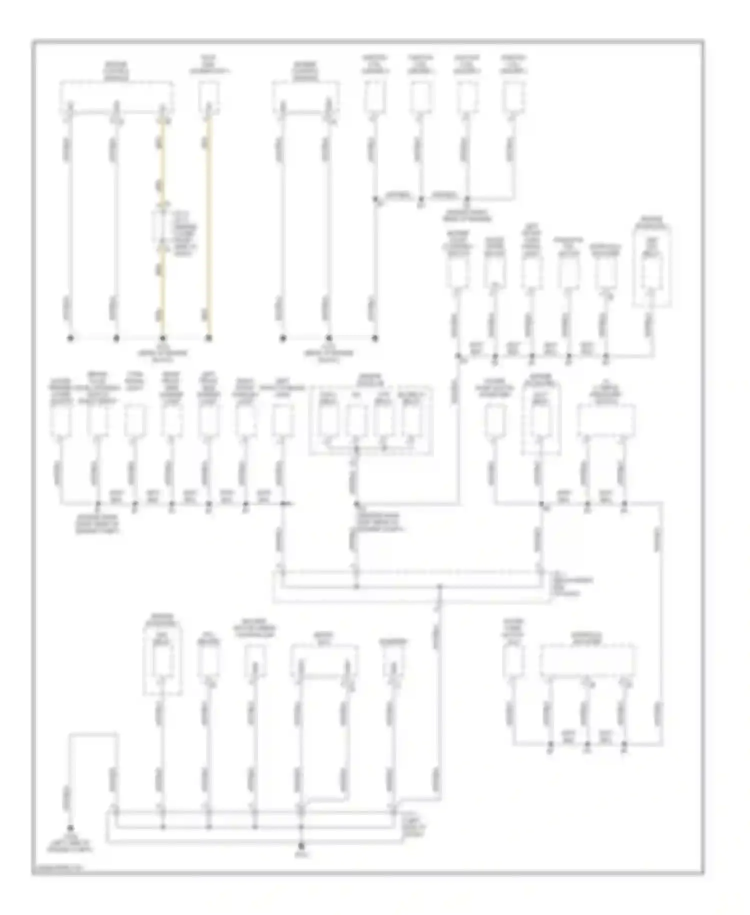 Prius Toyota I facelift (2000-2003): Ground distribution circuit (1 of 3)