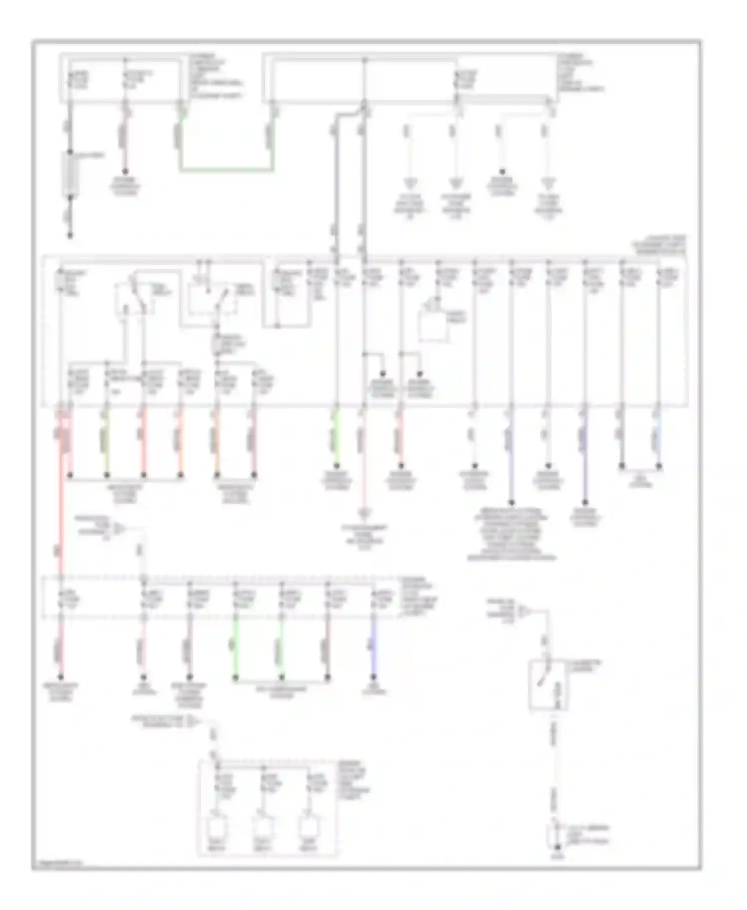 Prius Toyota I facelift (2000-2003): Power distribution circuit (1 of 2)