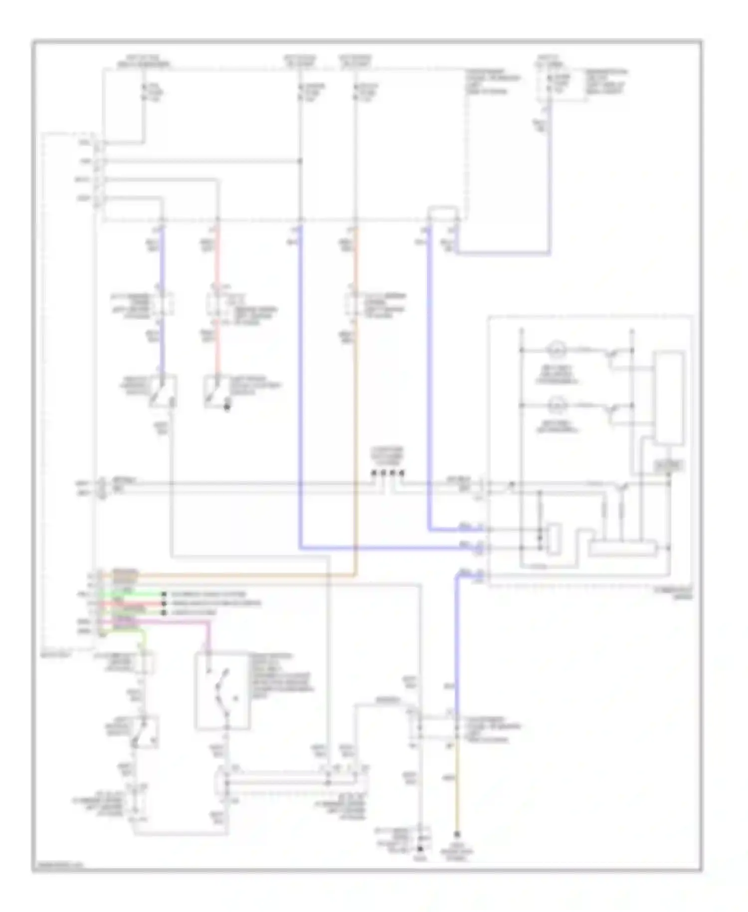 Prius Toyota I facelift (2000-2003): Warning system circuits