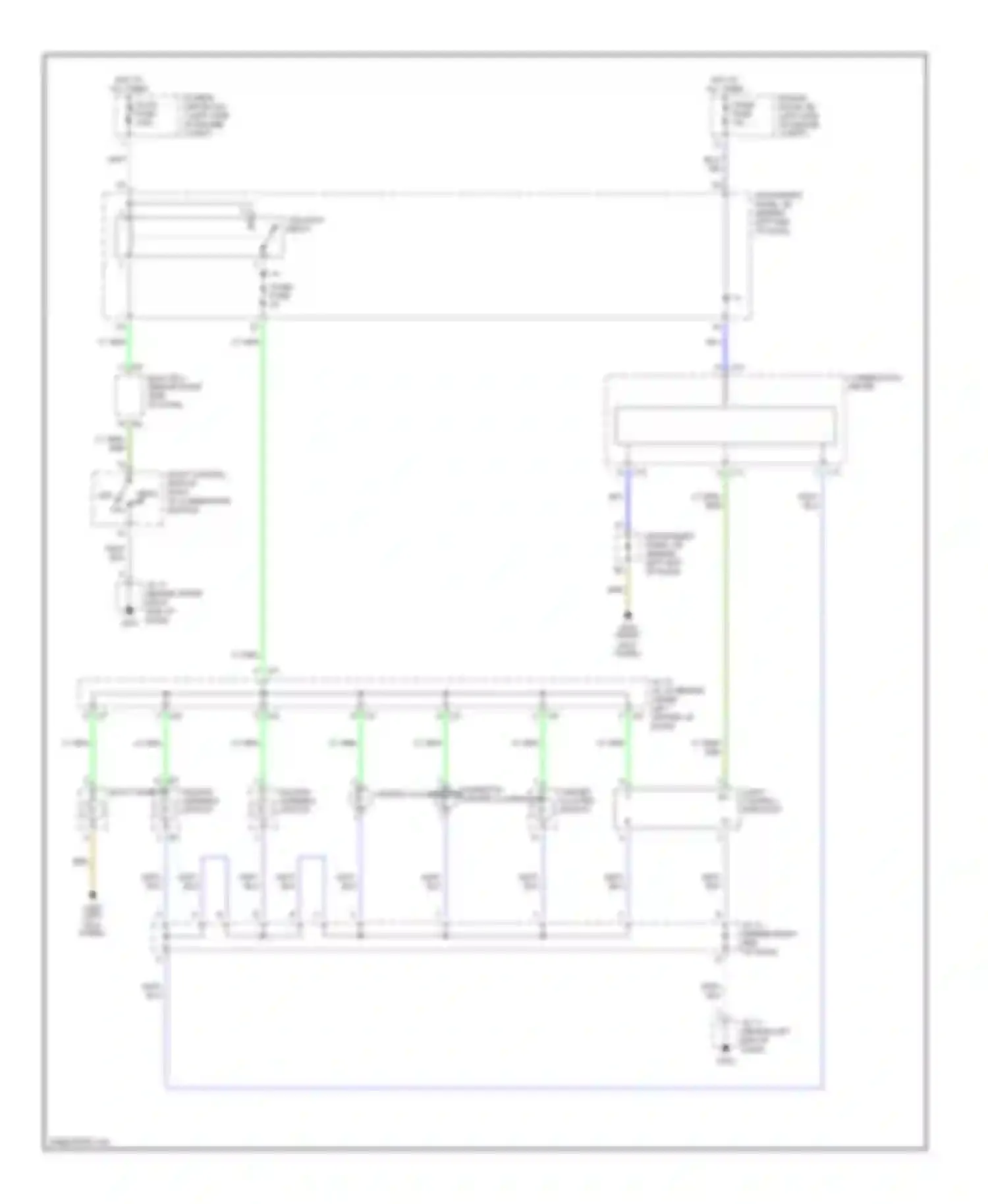 Wiring diagram hazard warning switch multi- display for Toyota Prius I facelift (2000-2003) (1 of 1)