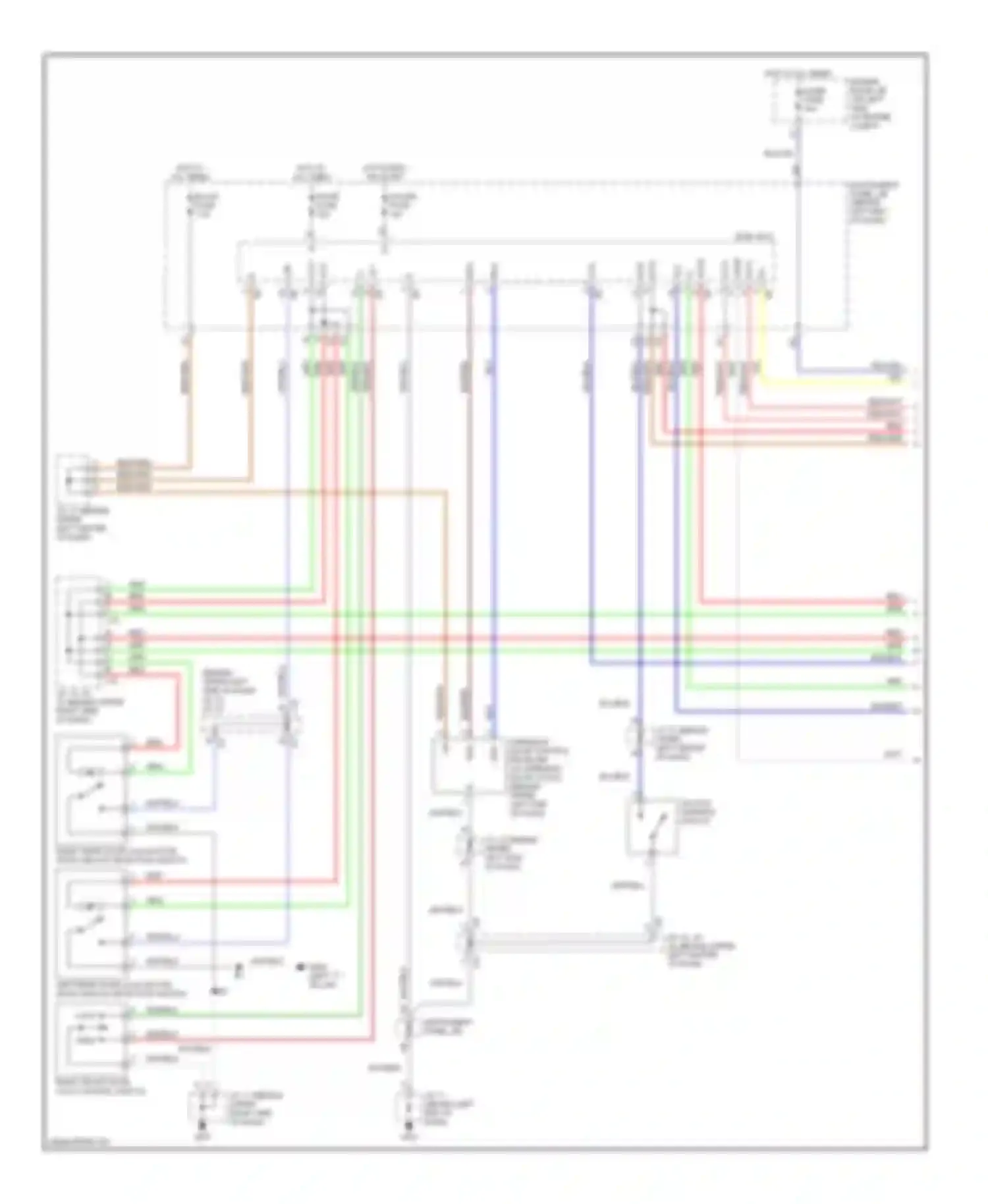 Wiring diagram left rear door lock motor, door unlock detection switch for Toyota Prius I facelift (2000-2003) (1 of 1)