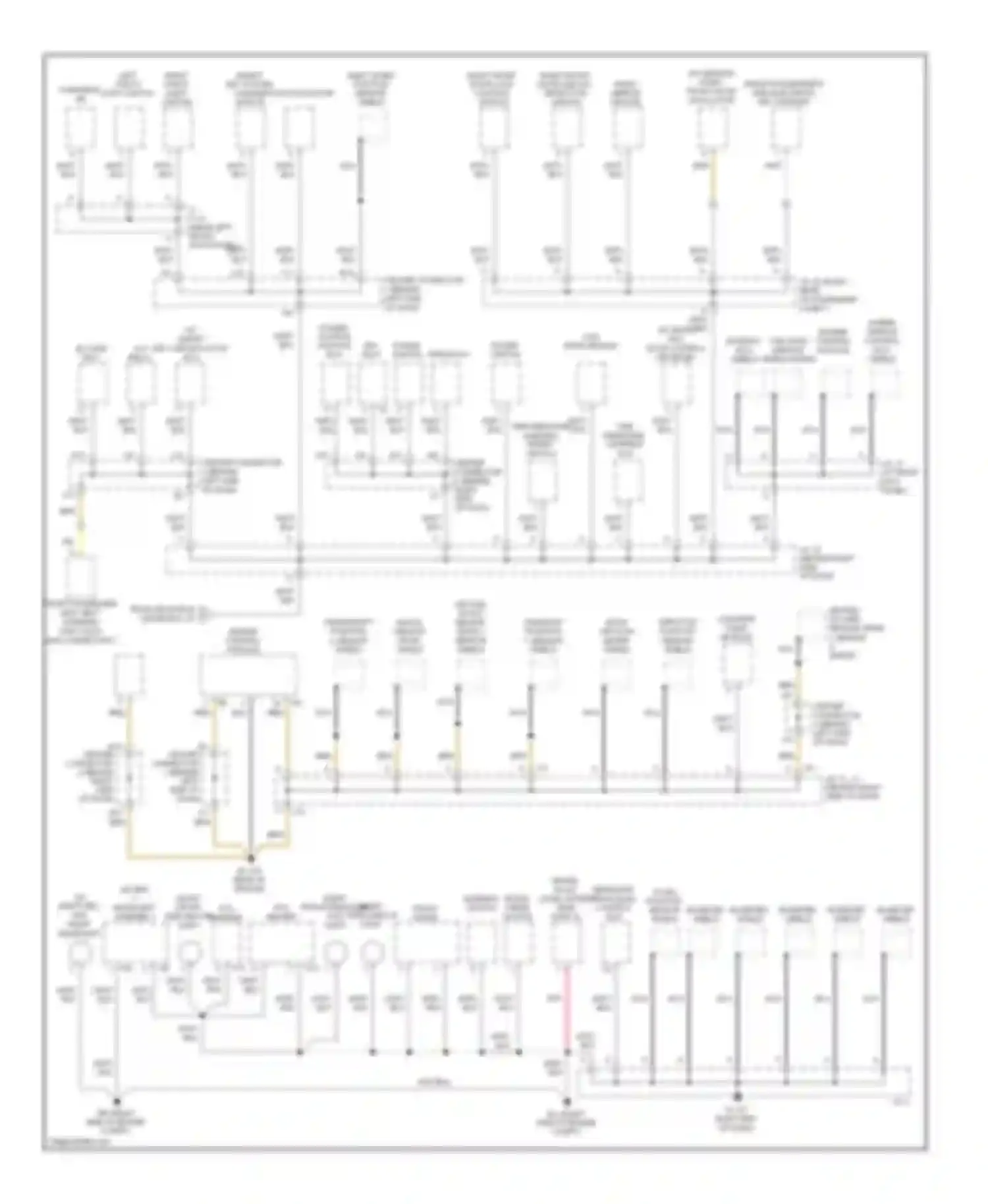 Prius Toyota II facelift (2005-2011): Ground distribution circuit (3 of 3)