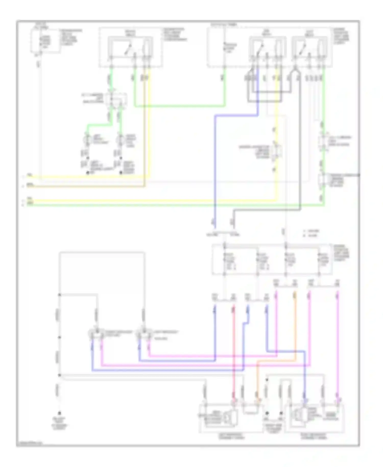 Prius Toyota II facelift (2005-2011): Headlamps & fog lamps circuit, without drl (2 of 2)