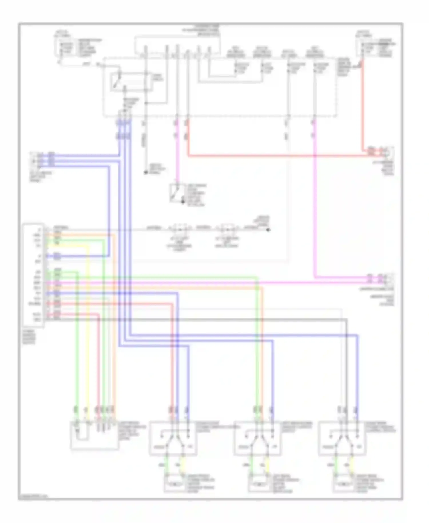 Prius Toyota II facelift (2005-2011): Power windows circuit