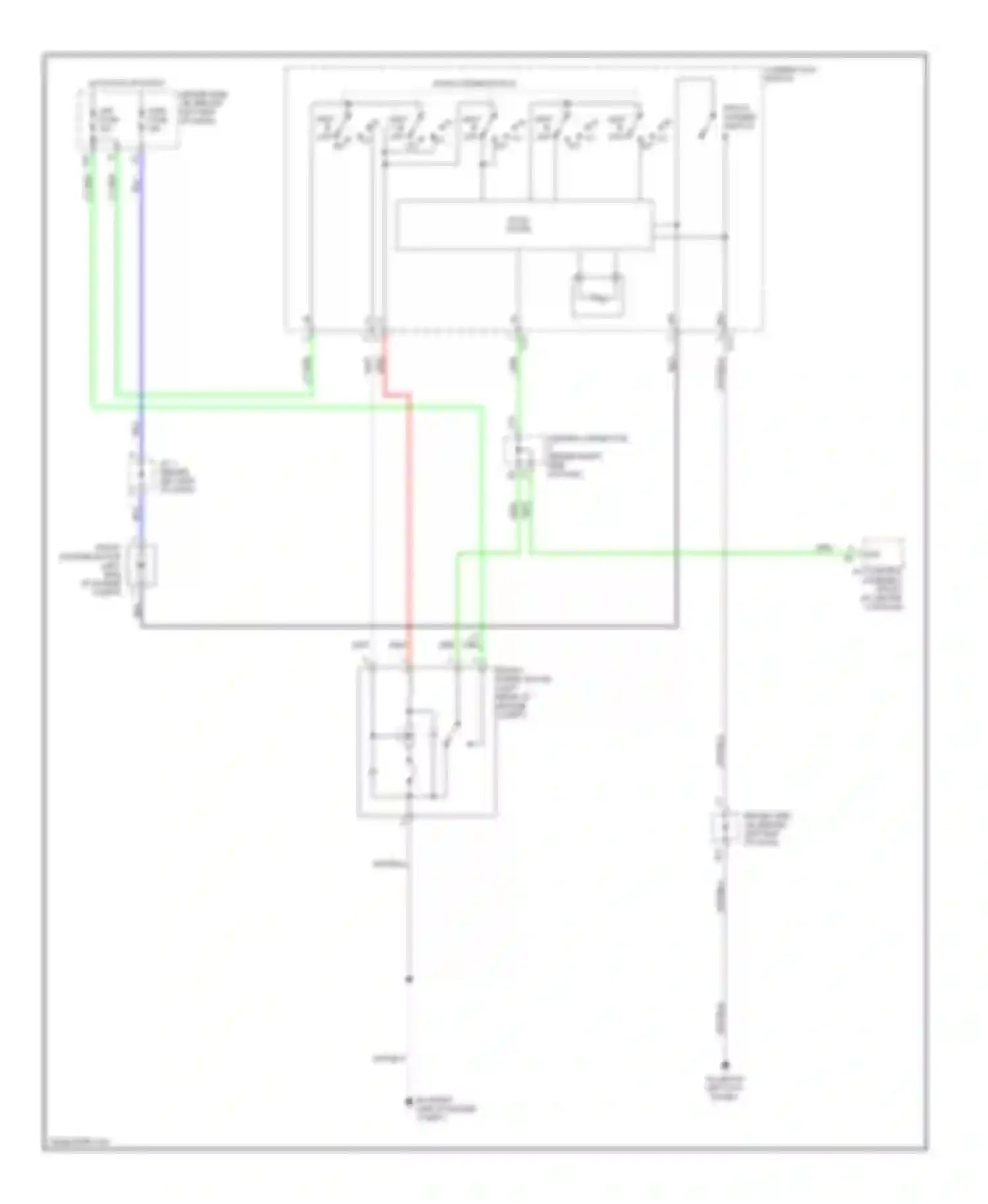 Prius Toyota II facelift (2005-2011): Front wiper/washer circuit