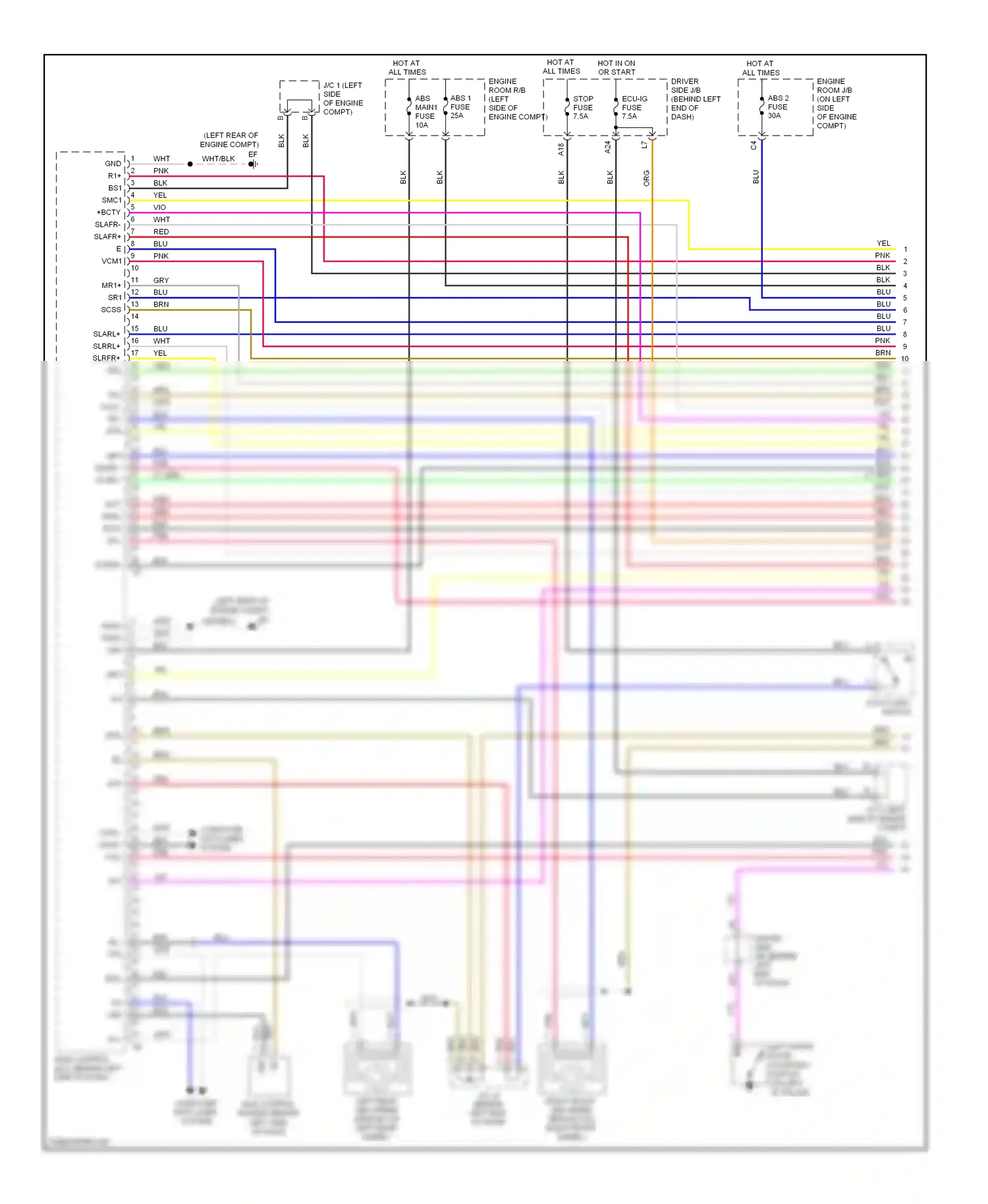 Toyota Prius II facelift (2005-2011) computer data lines system wiring diagram  (1 of 36)