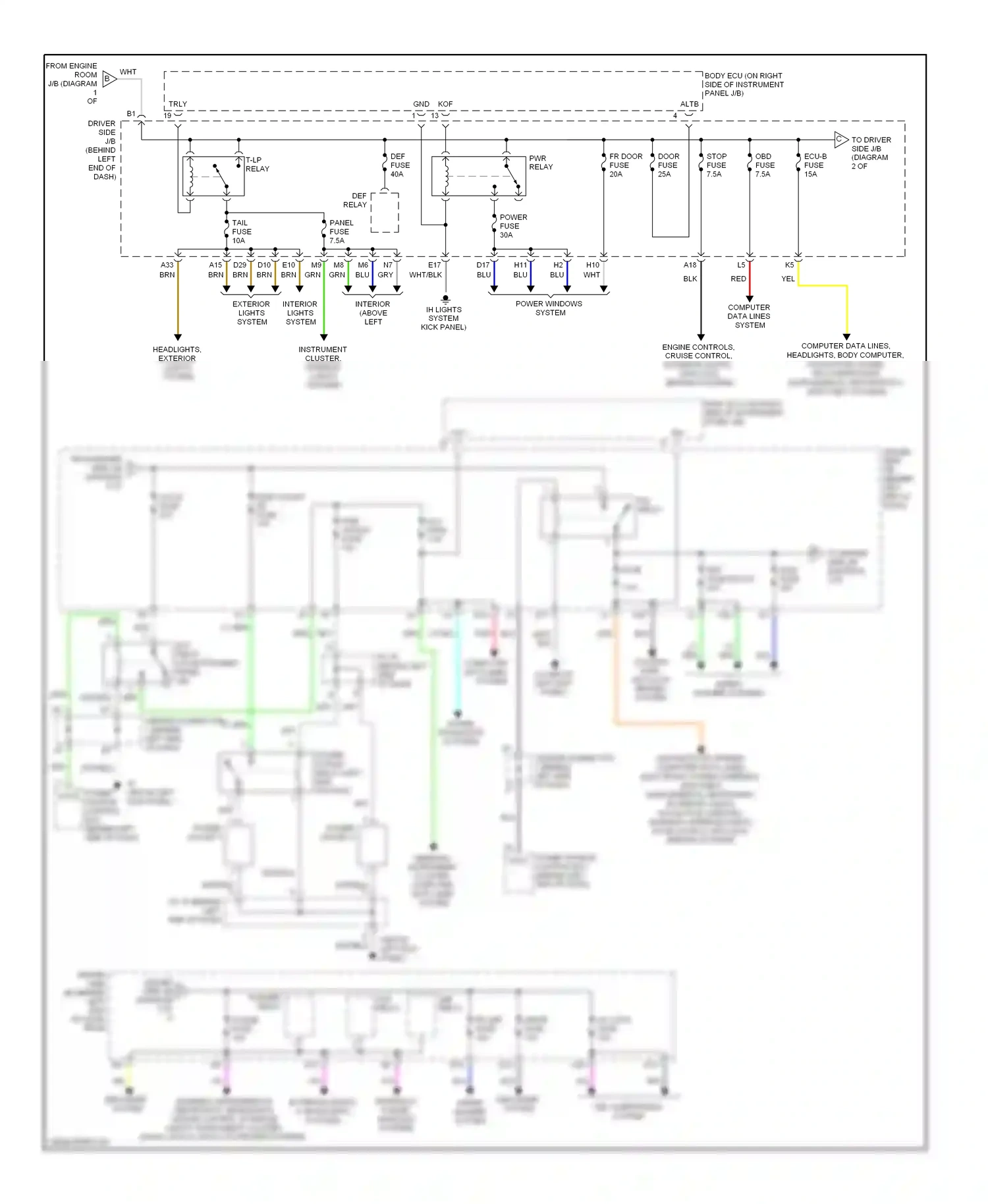 Toyota Prius II facelift (2005-2011) computer data lines system wiring diagram  (26 of 36)