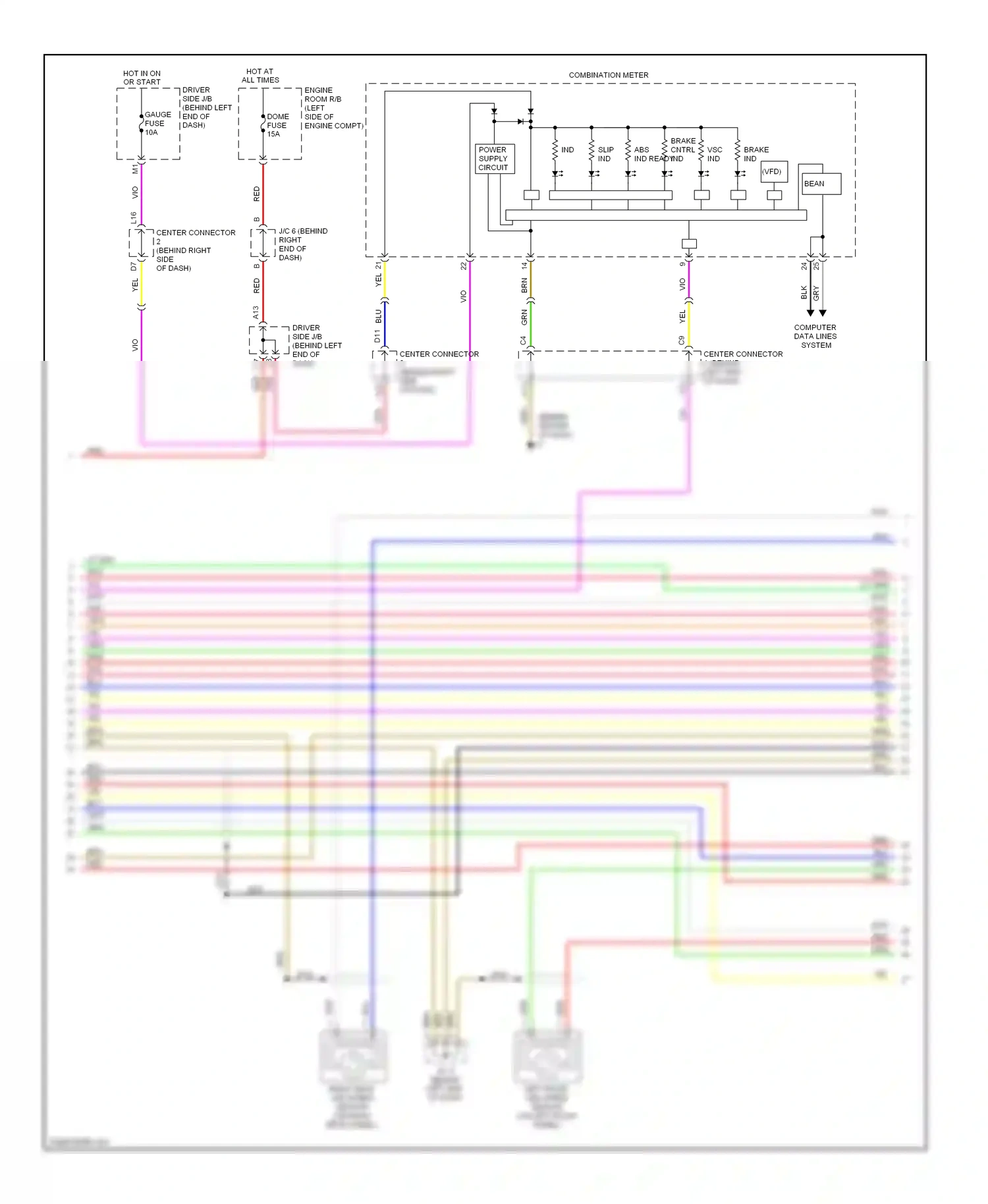 Toyota Prius II facelift (2005-2011) computer data lines system wiring diagram  (3 of 36)