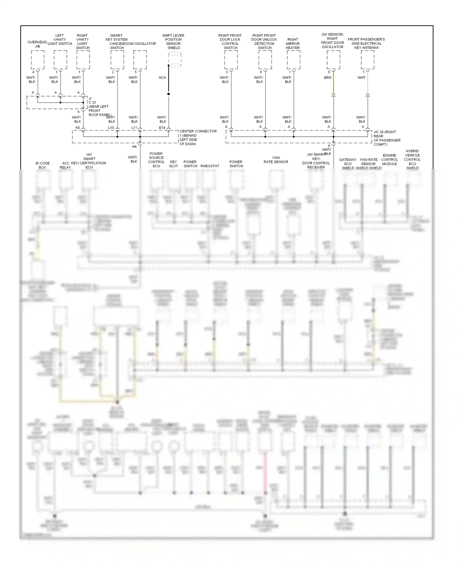 Toyota Prius II facelift (2005-2011) engine control module wiring diagram  (2 of 2)