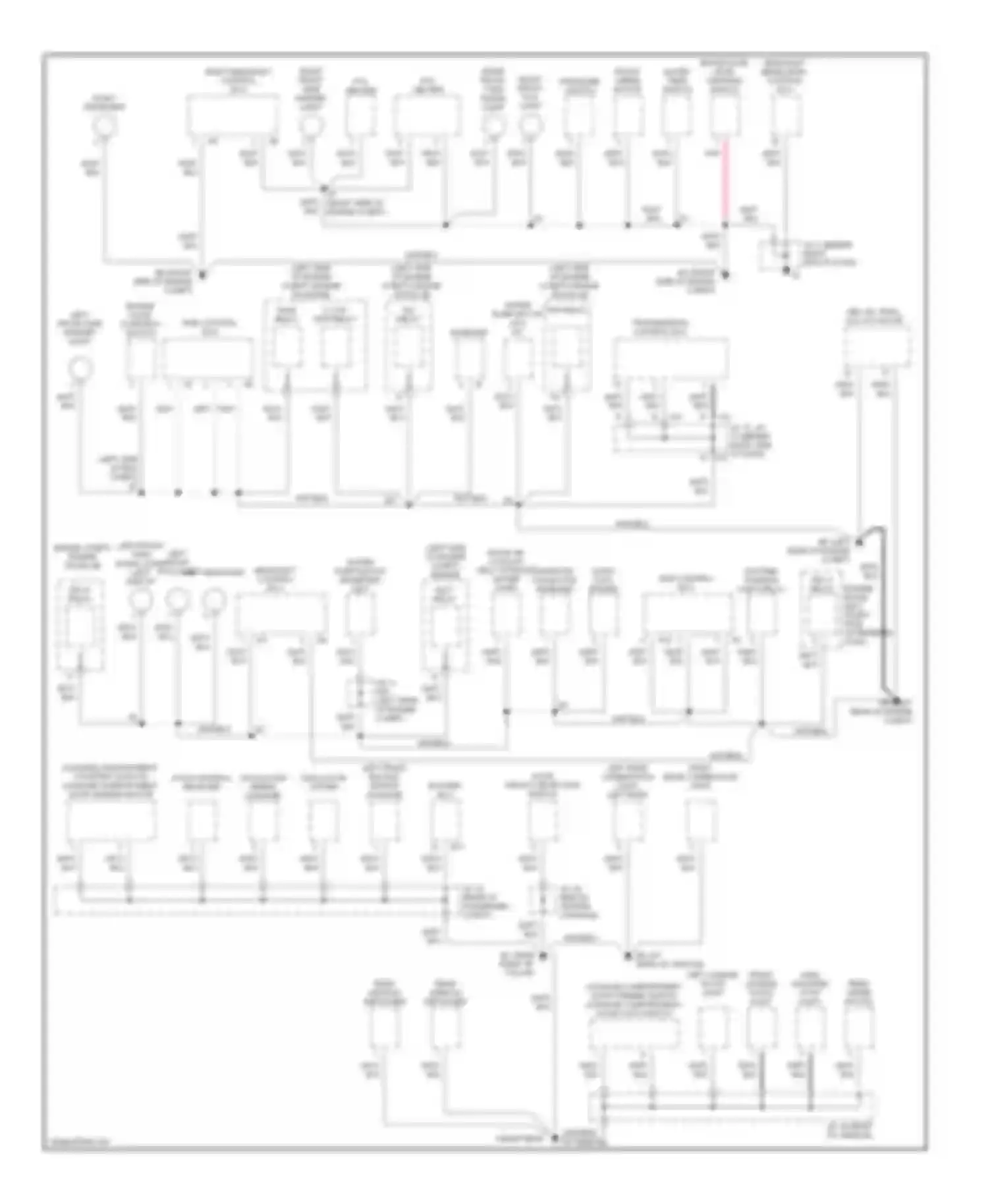 Prius Toyota II (2003-2005): Ground distribution circuit (1 of 3)