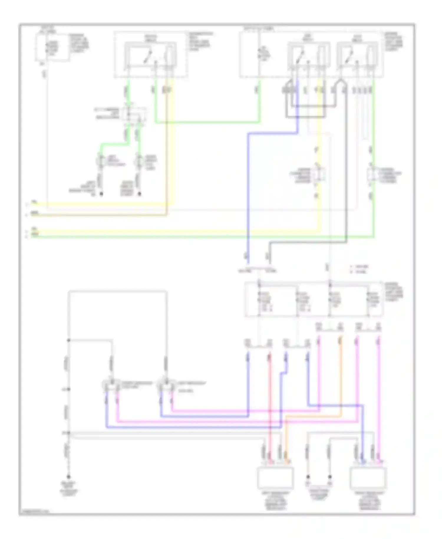 Prius Toyota II (2003-2005): Headlamps & fog lamps circuit, without drl (2 of 2)