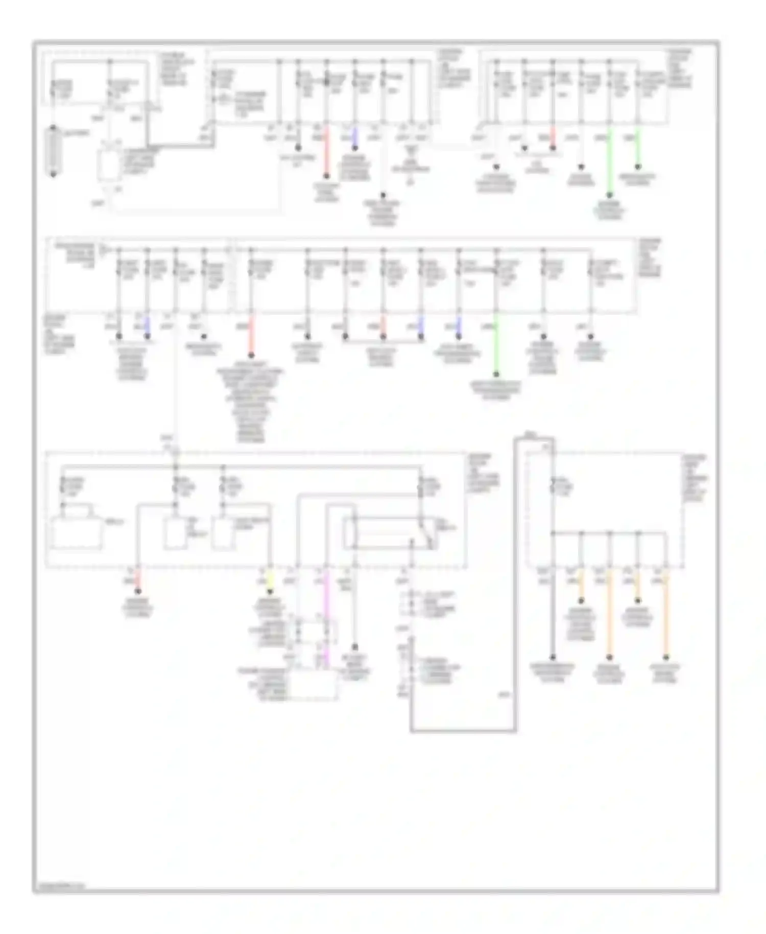 Prius Toyota II (2003-2005): Power distribution circuit (1 of 2)
