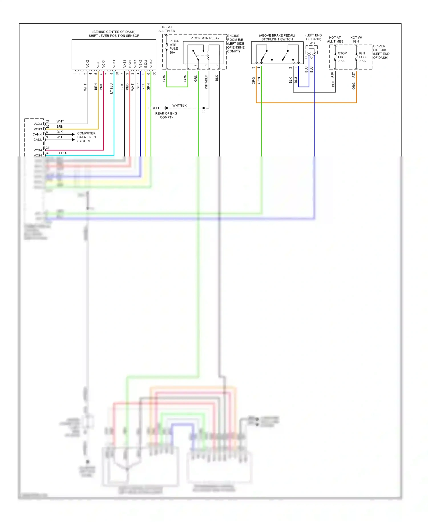 Toyota Prius II (2003-2005) computer data lines system wiring diagram  (30 of 35)