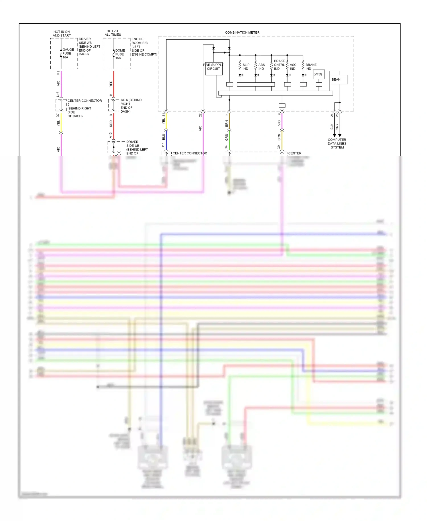 Toyota Prius II (2003-2005) computer data lines system wiring diagram  (3 of 35)