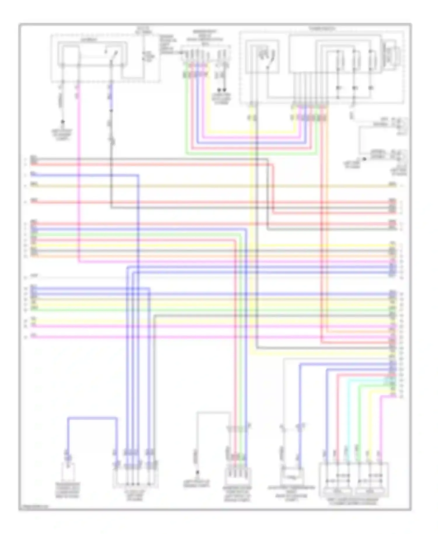 Prius Toyota III facelift (2011-2015): Wiring diagram engine performance 1.8l, hybrid system circuit (2 of 6)