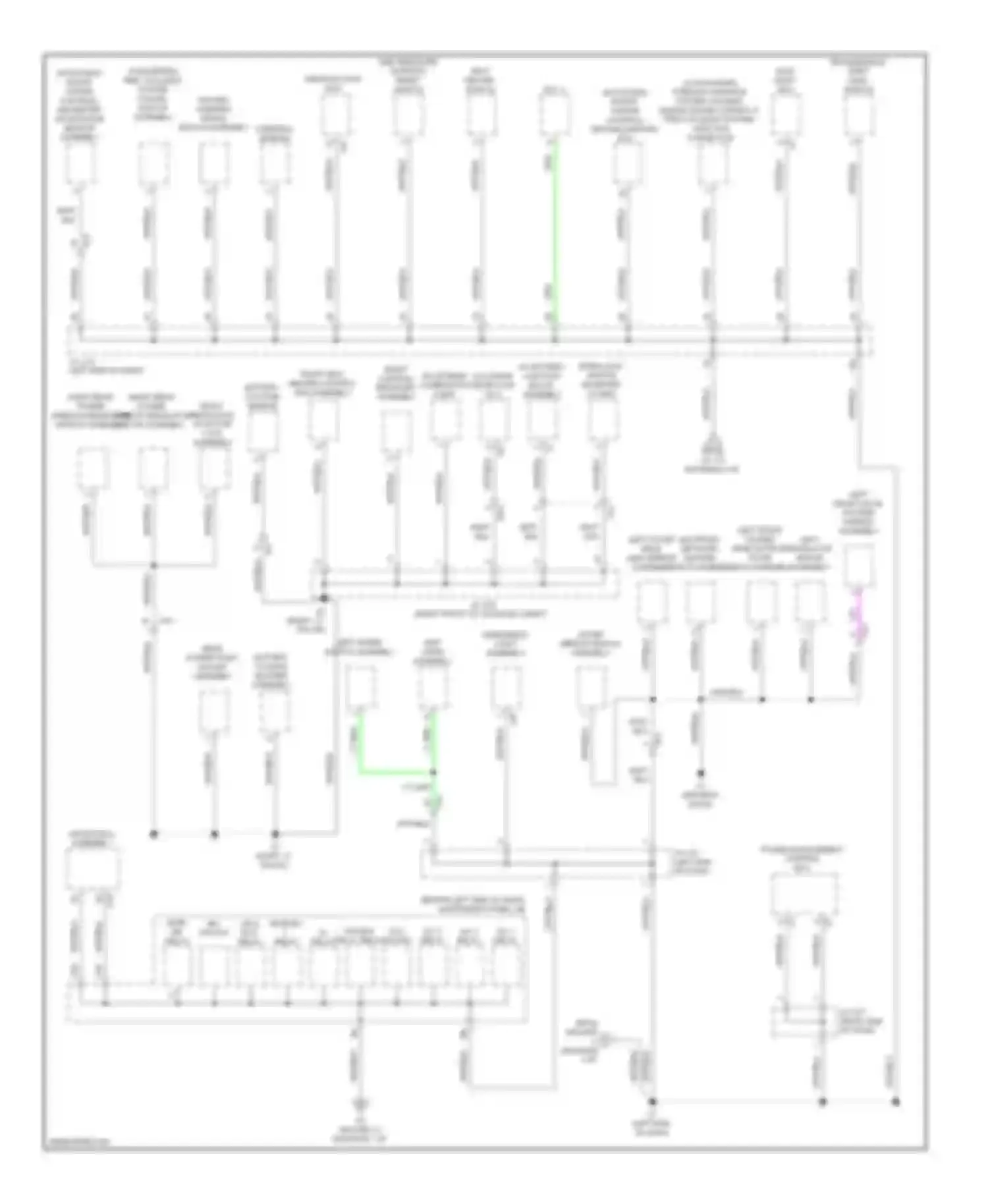 Prius Toyota III facelift (2011-2015): Ground distribution circuit (4 of 4)