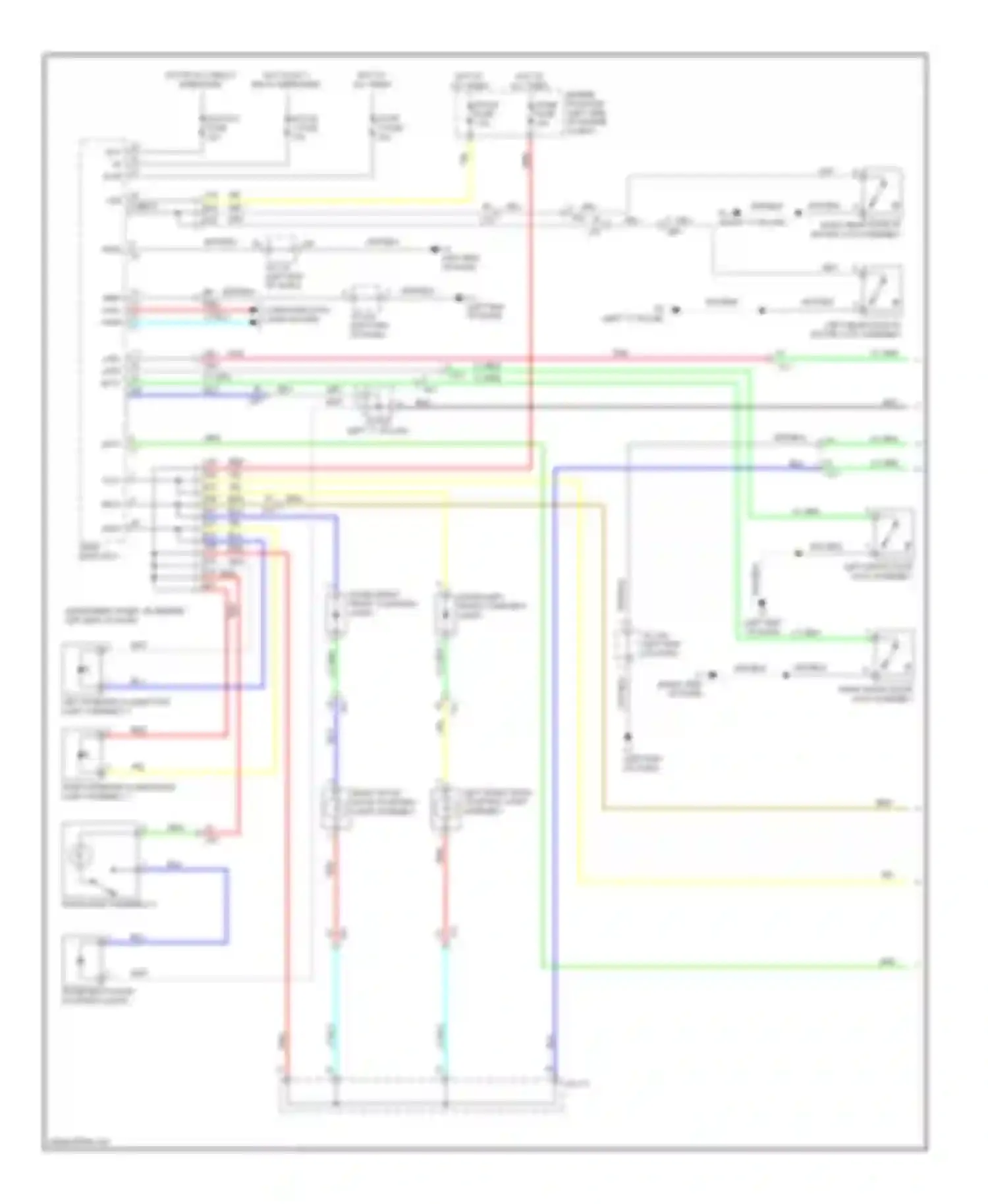 Prius Toyota III facelift (2011-2015): Courtesy lamps circuit (1 of 2)