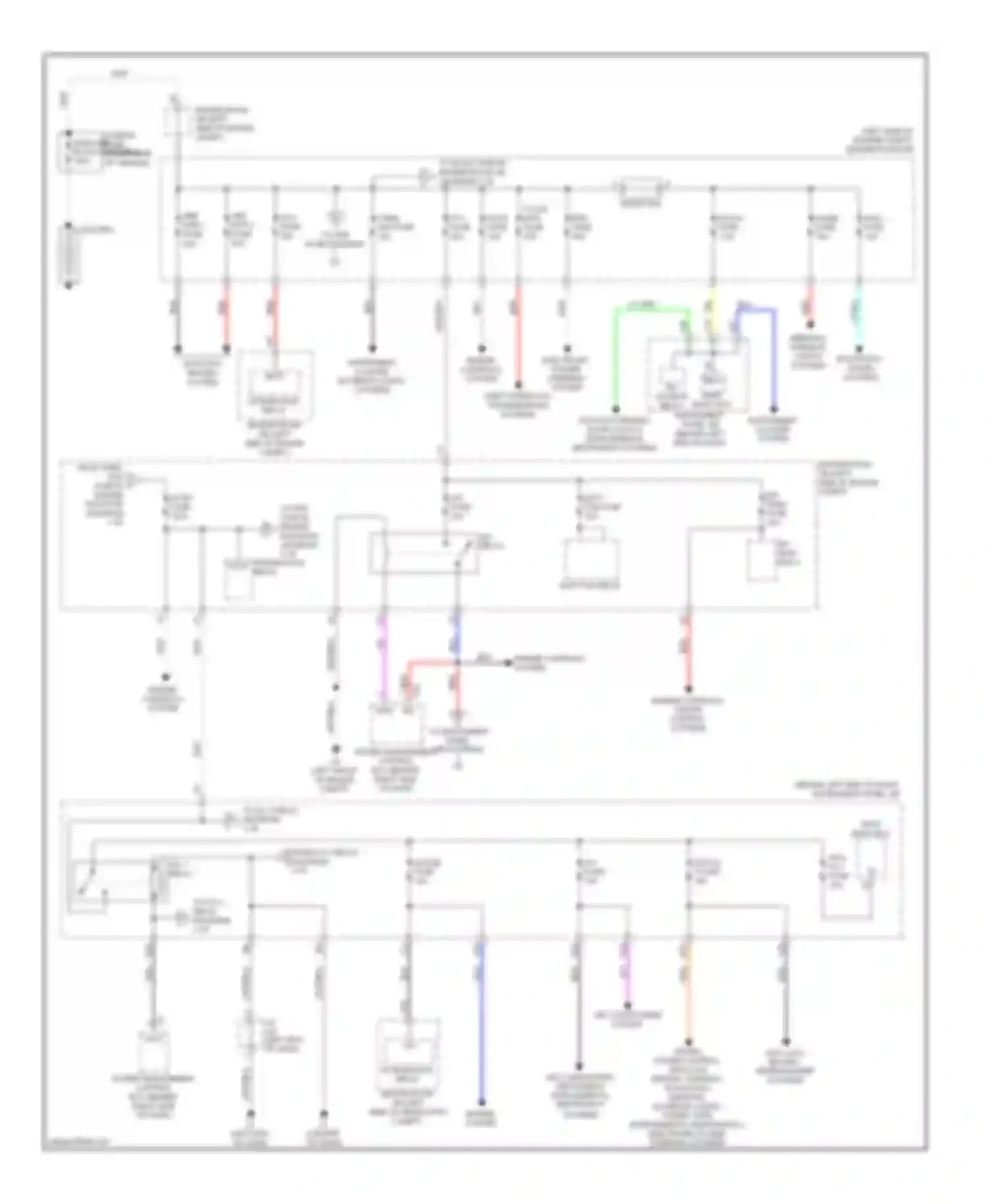 Prius Toyota III facelift (2011-2015): Power distribution circuit (1 of 3)