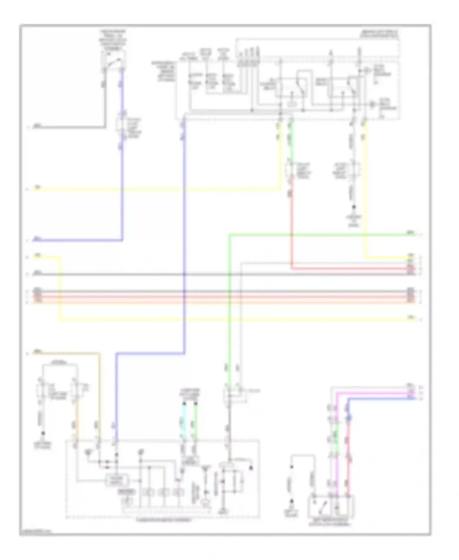 Prius Toyota III facelift (2011-2015): Power door locks circuit (2 of 5)