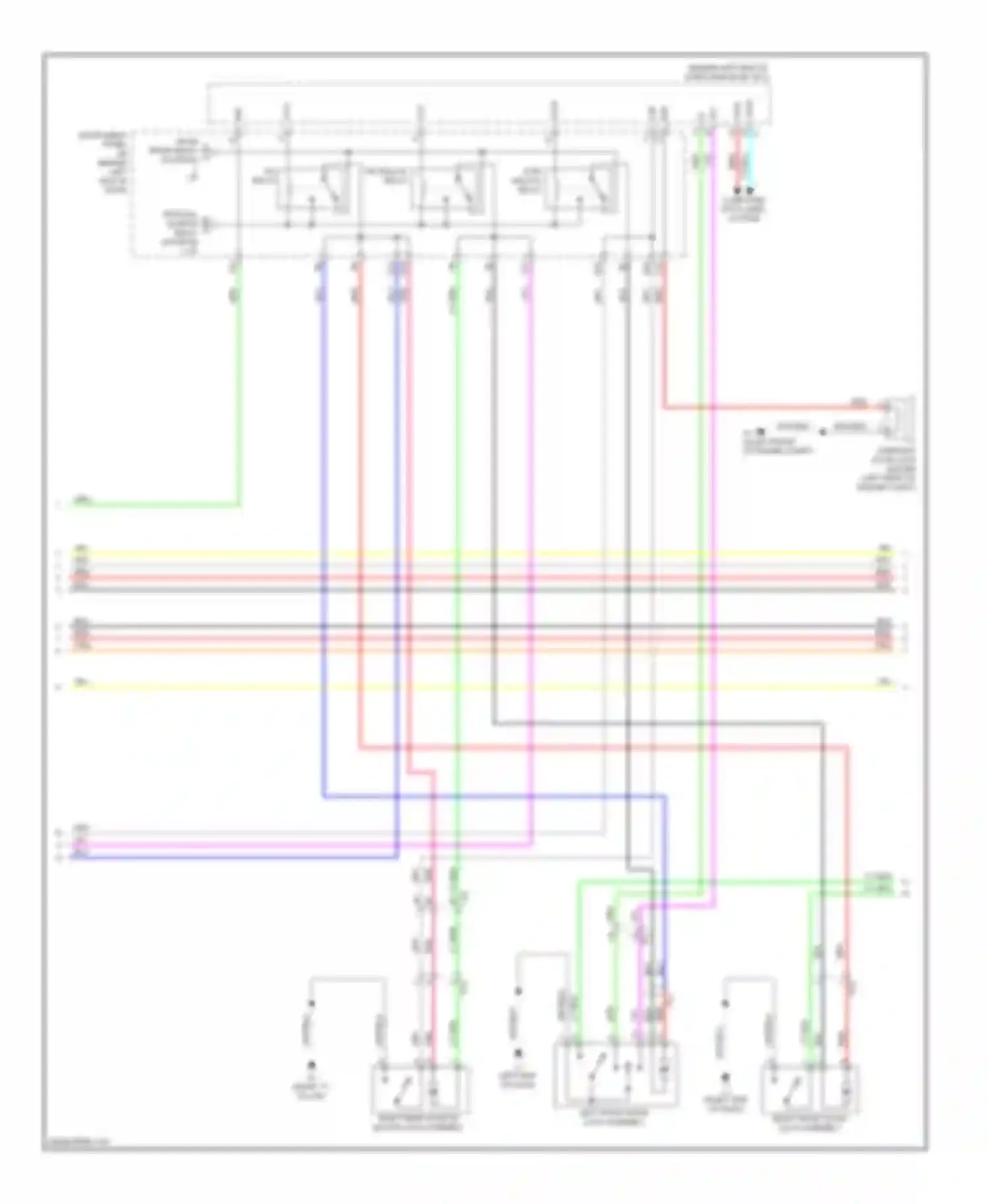 Prius Toyota III facelift (2011-2015): Power door locks circuit (3 of 5)