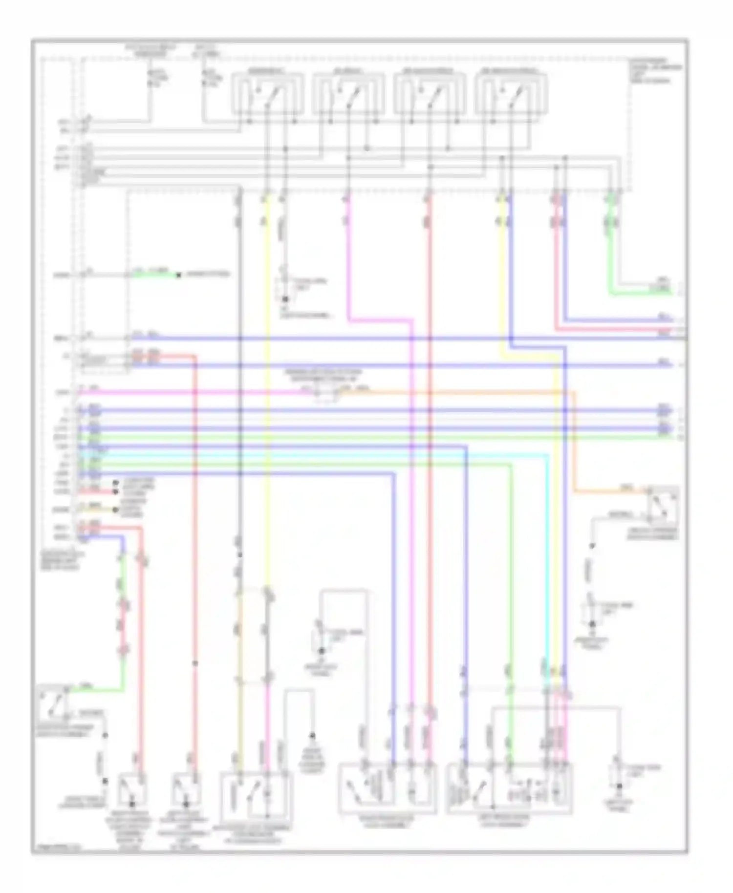 Prius Toyota III facelift (2011-2015): Power door locks circuit, without smart key system (1 of 2)