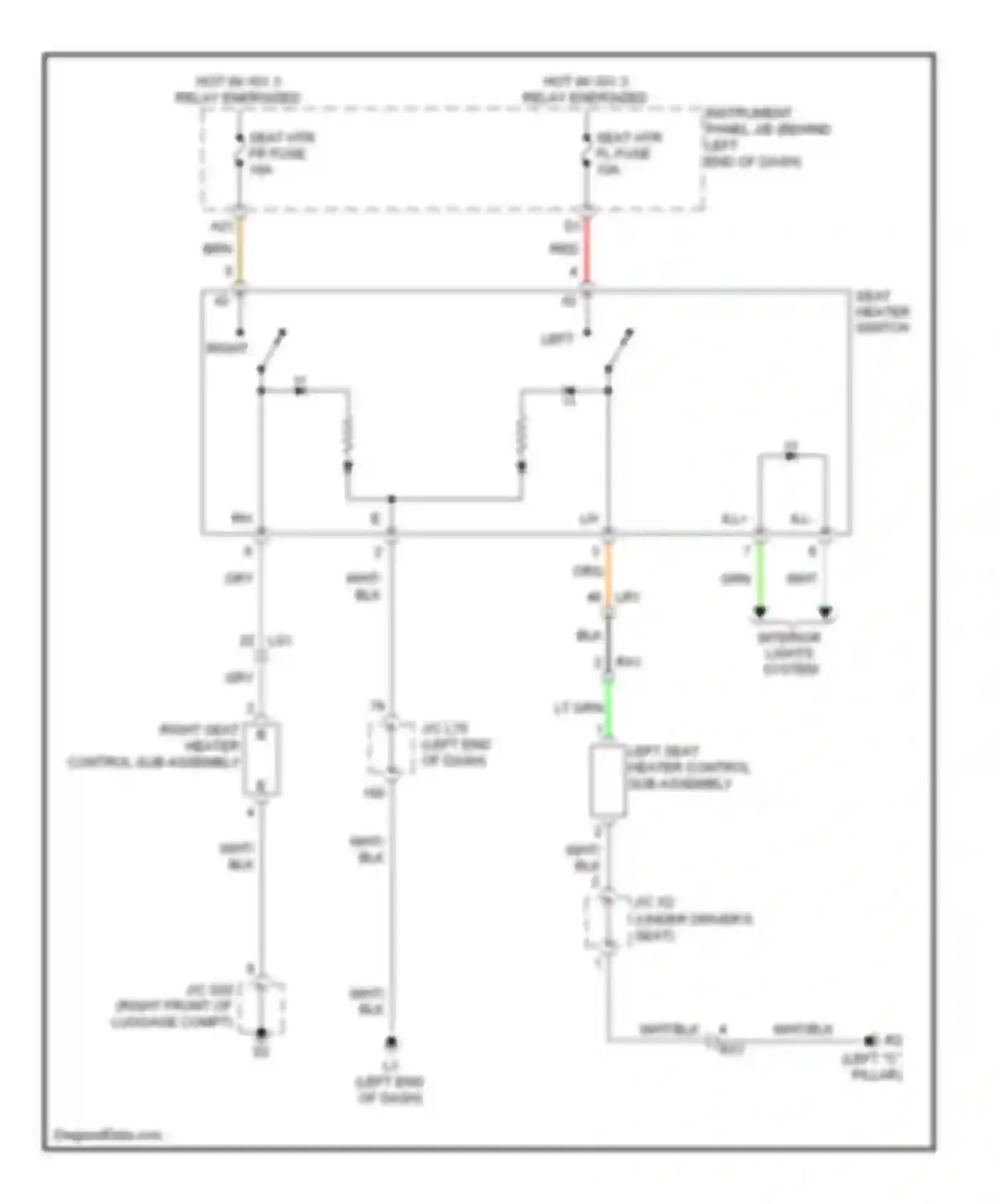 Prius Toyota III facelift (2011-2015): Heated seats circuit