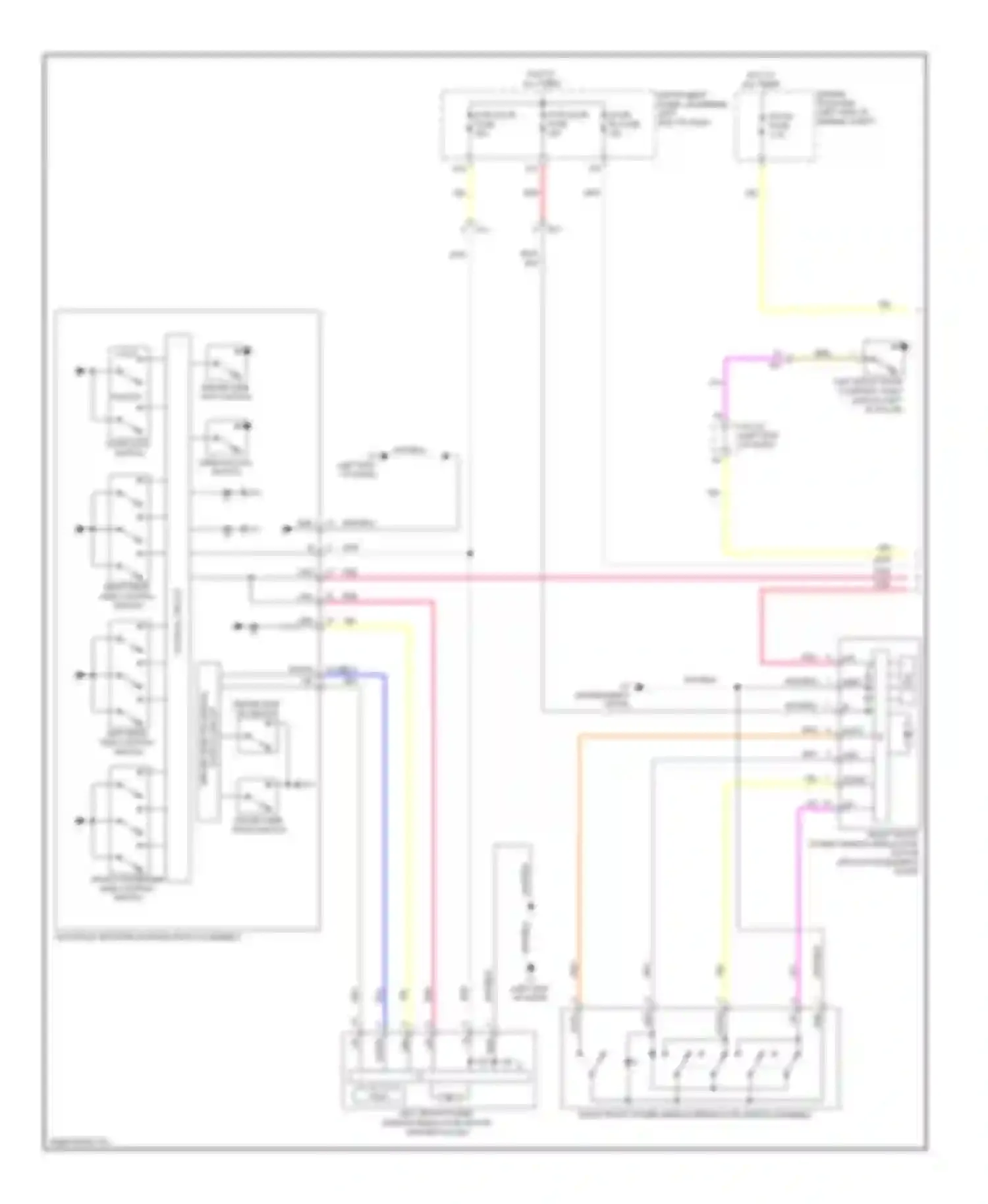 Prius Toyota III facelift (2011-2015): Power windows circuit (1 of 2)