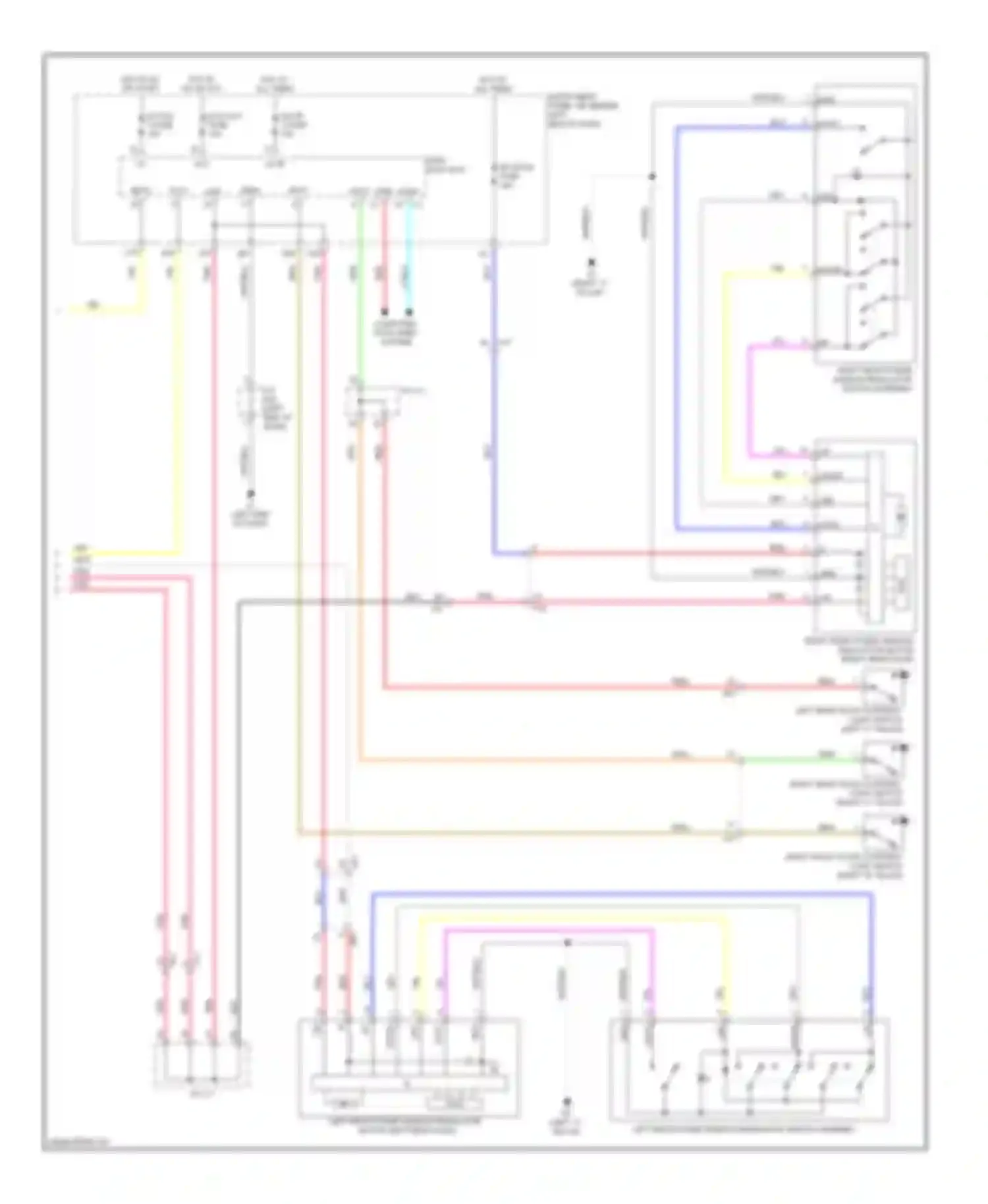 Prius Toyota III facelift (2011-2015): Power windows circuit (2 of 2)