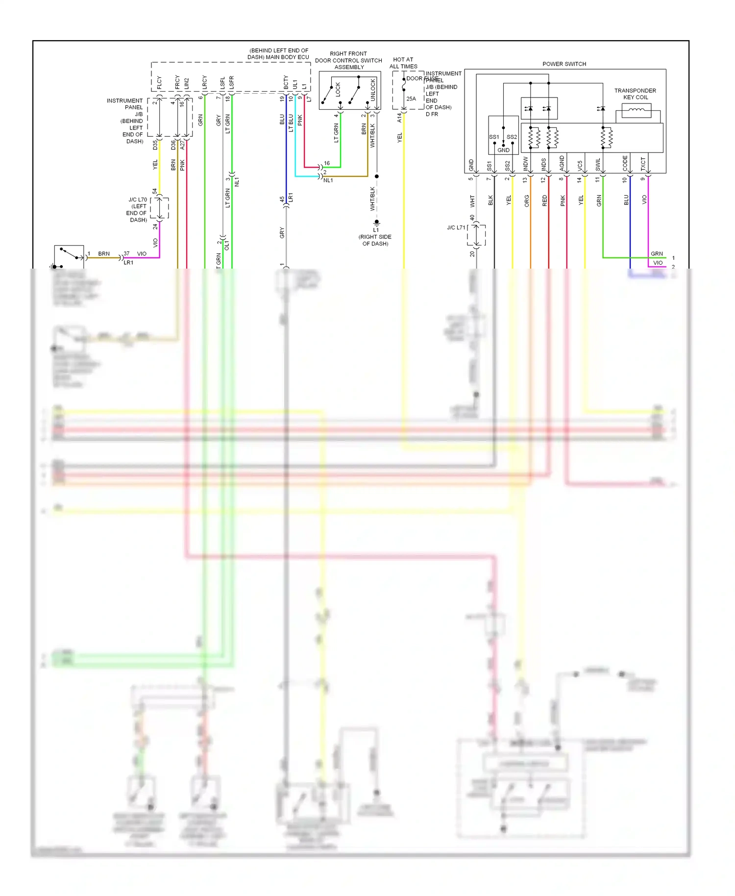 Toyota Prius III facelift (2011-2015) code wiring diagram  (1 of 4)