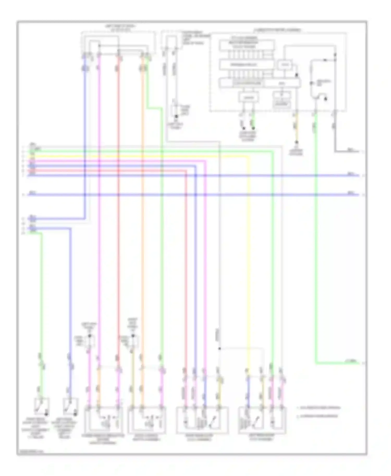 Wiring diagram door control switch assembly for Toyota Prius III facelift (2011-2015) (2 of 4)