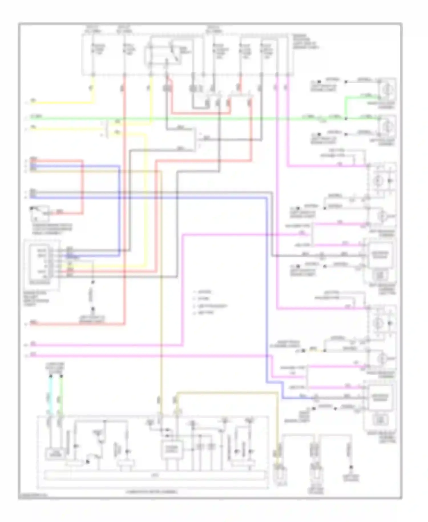 Wiring diagram led type except led type for Toyota Prius III facelift (2011-2015) (1 of 3)