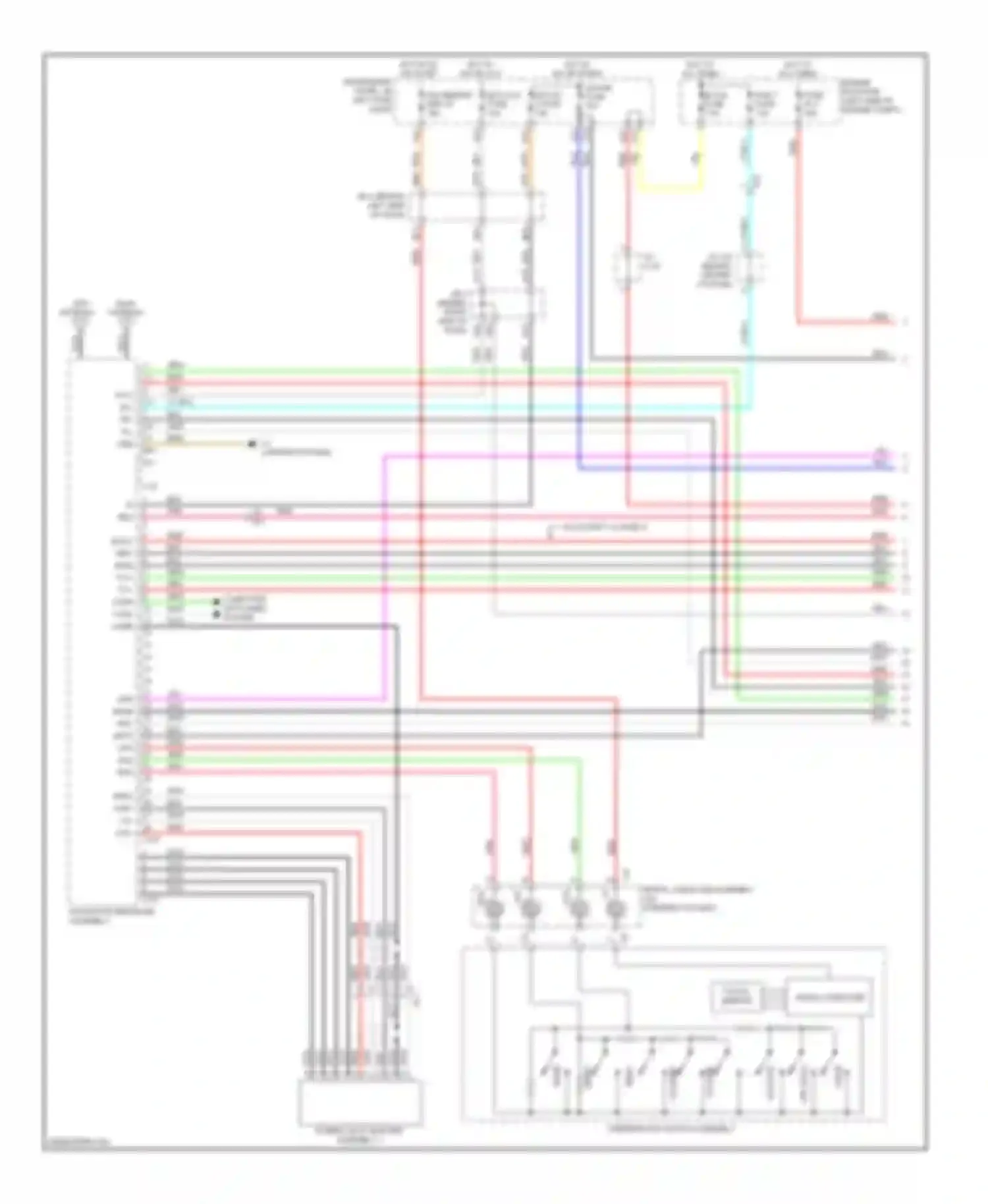 Wiring diagram navigation receiver assembly for Toyota Prius III facelift (2011-2015) (1 of 4)