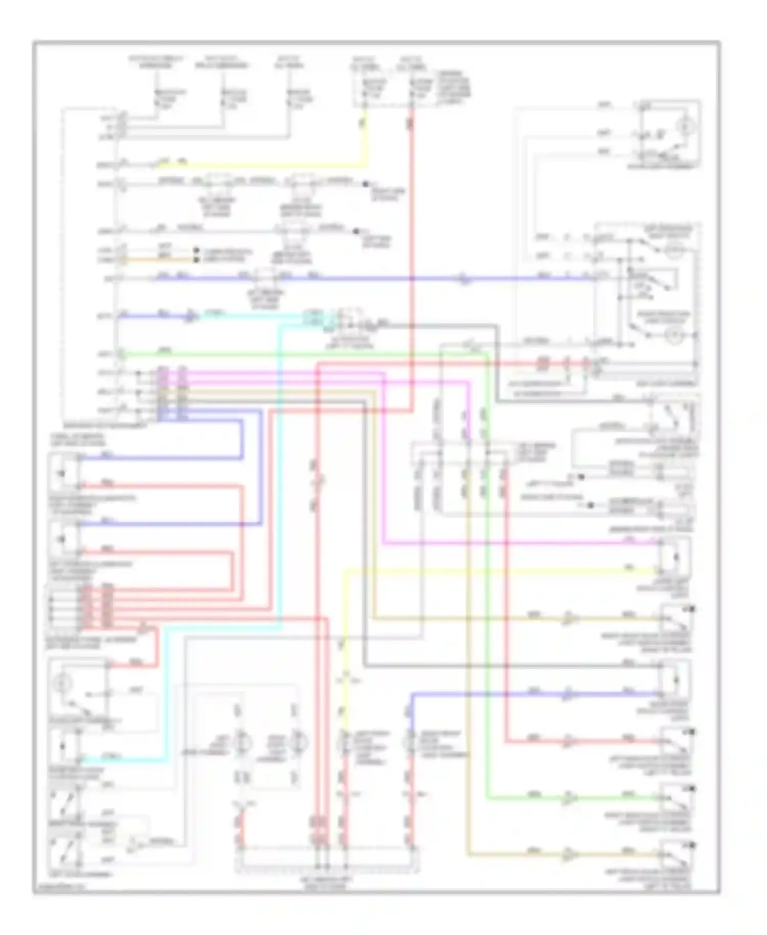 Wiring diagram right front map light switch for Toyota Prius III facelift (2011-2015) (1 of 2)