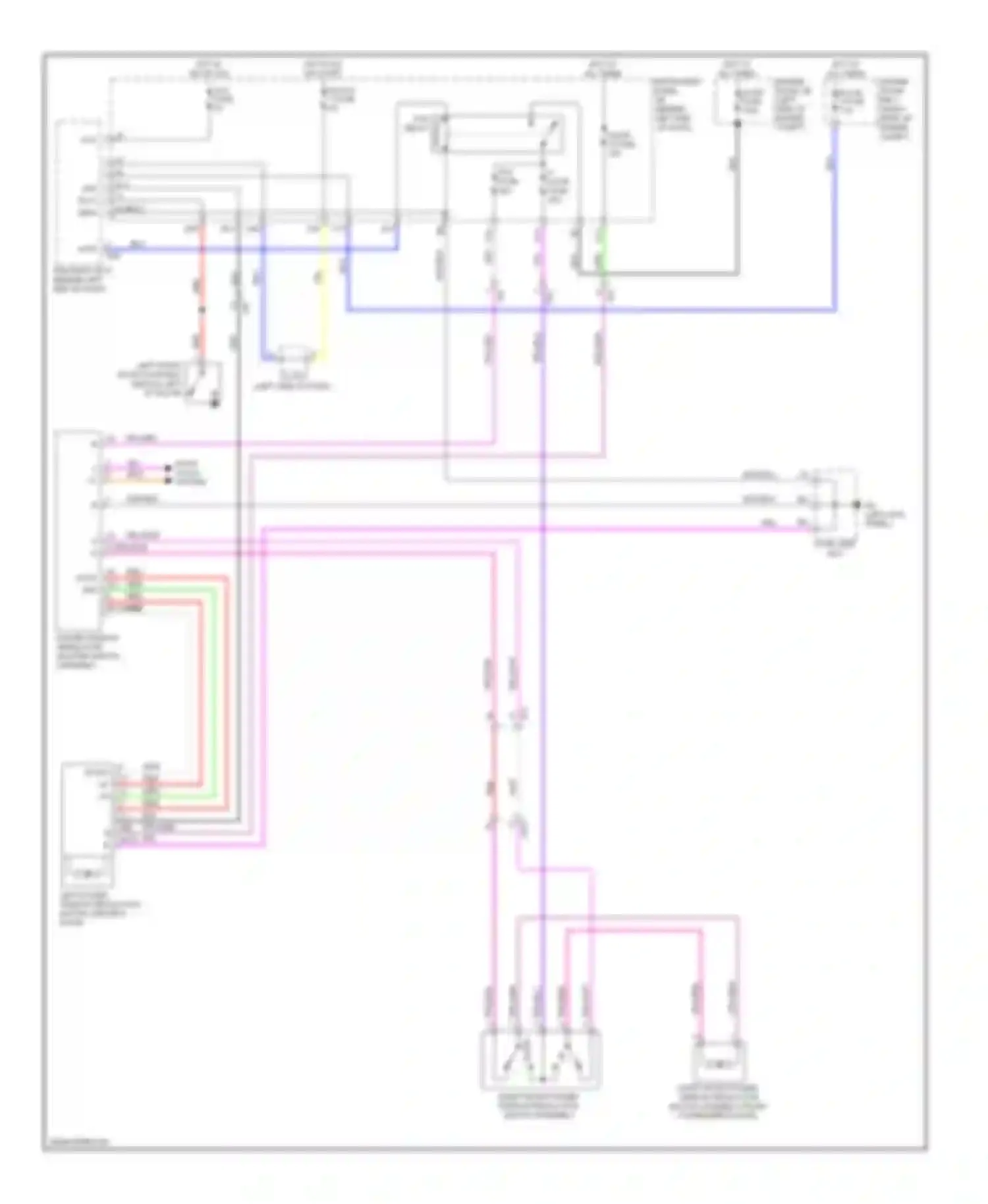Wiring diagram right front power window regulator switch assembly for Toyota Prius III facelift (2011-2015) (3 of 4)