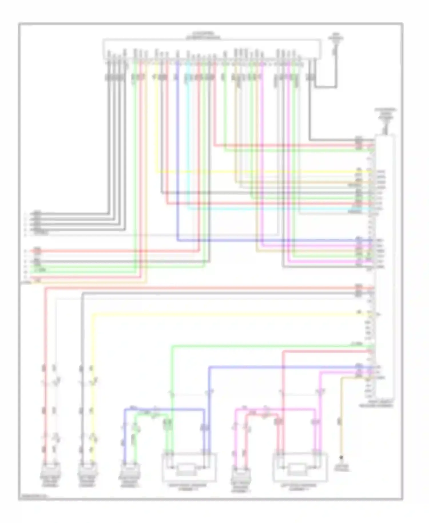 Wiring diagram right front speaker assembly 2 for Toyota Prius III facelift (2011-2015) (2 of 7)