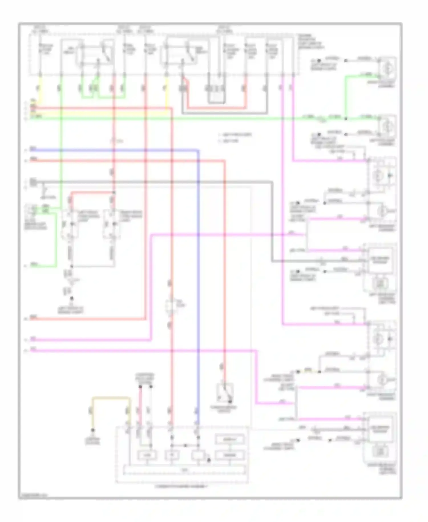 Wiring diagram right front turn signal light for Toyota Prius III facelift (2011-2015) (1 of 1)