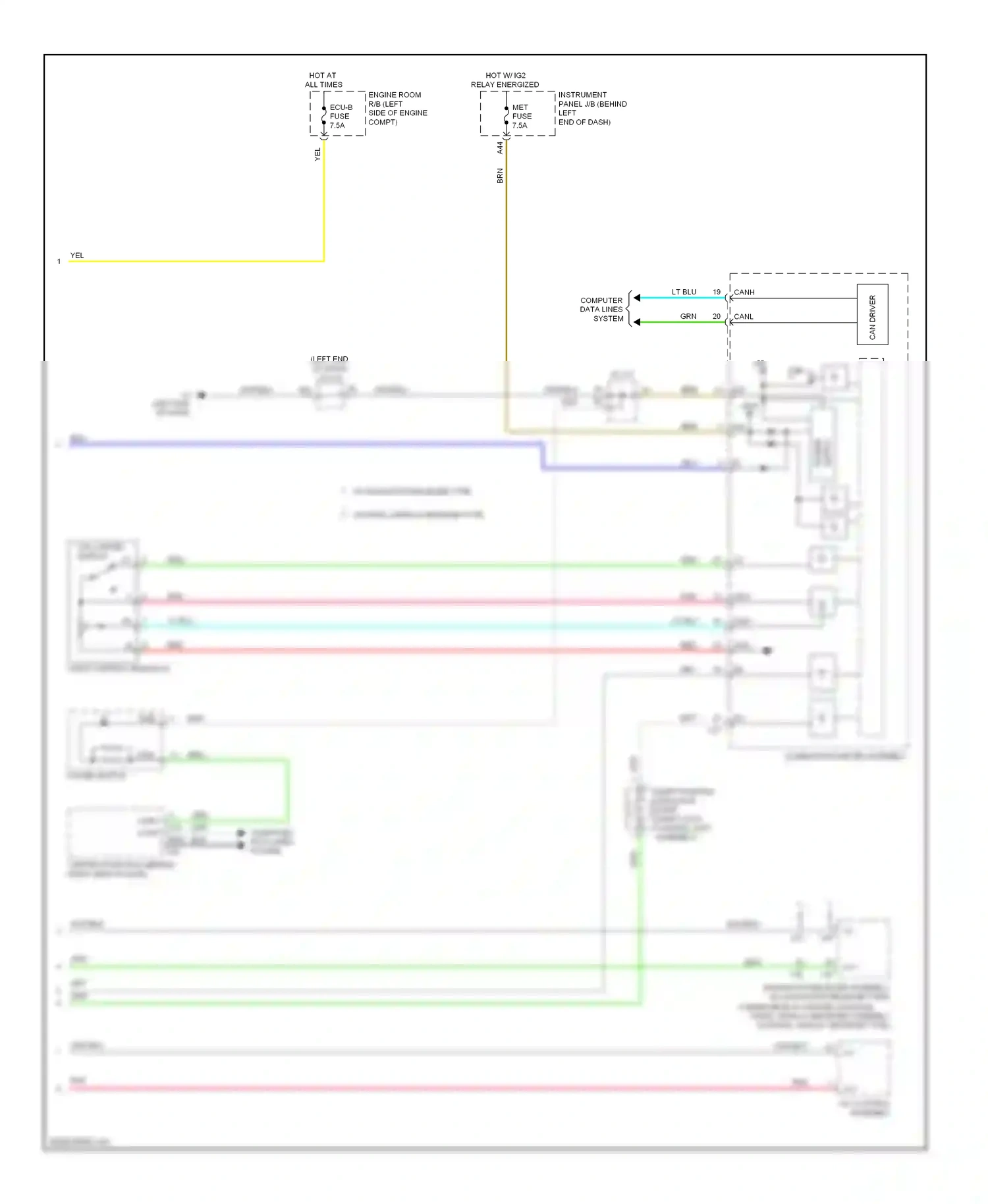 Toyota Prius III facelift (2011-2015) shift position indicator light (shift lock control unit assembly) wiring diagram  (1 of 1)