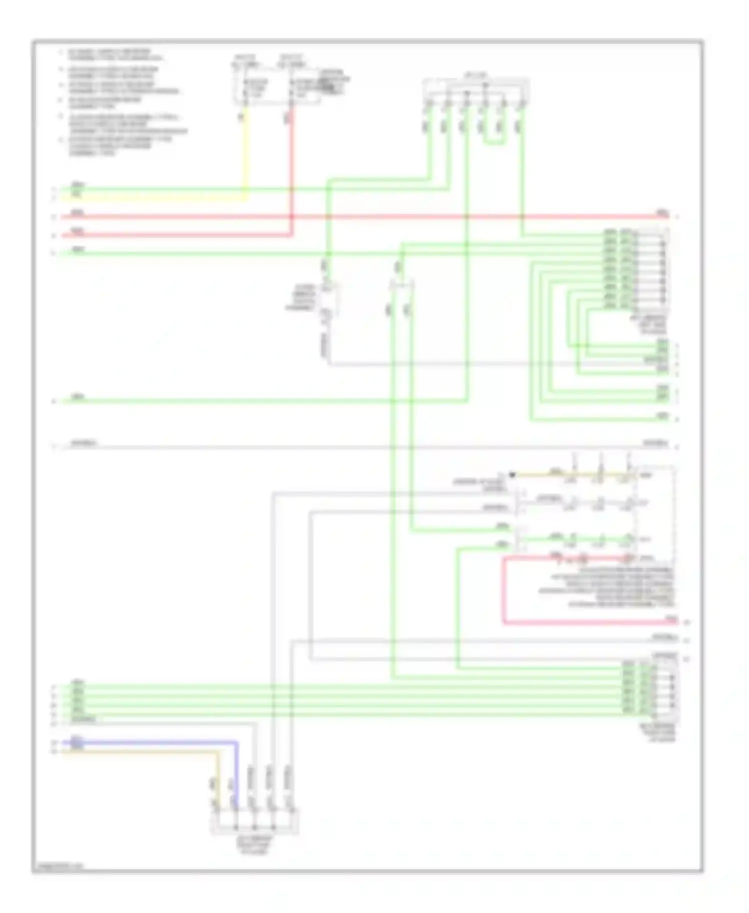 Wiring diagram w/ radio, display receiver assembly type, w/o sdars usa for Toyota Prius III facelift (2011-2015) (1 of 1)