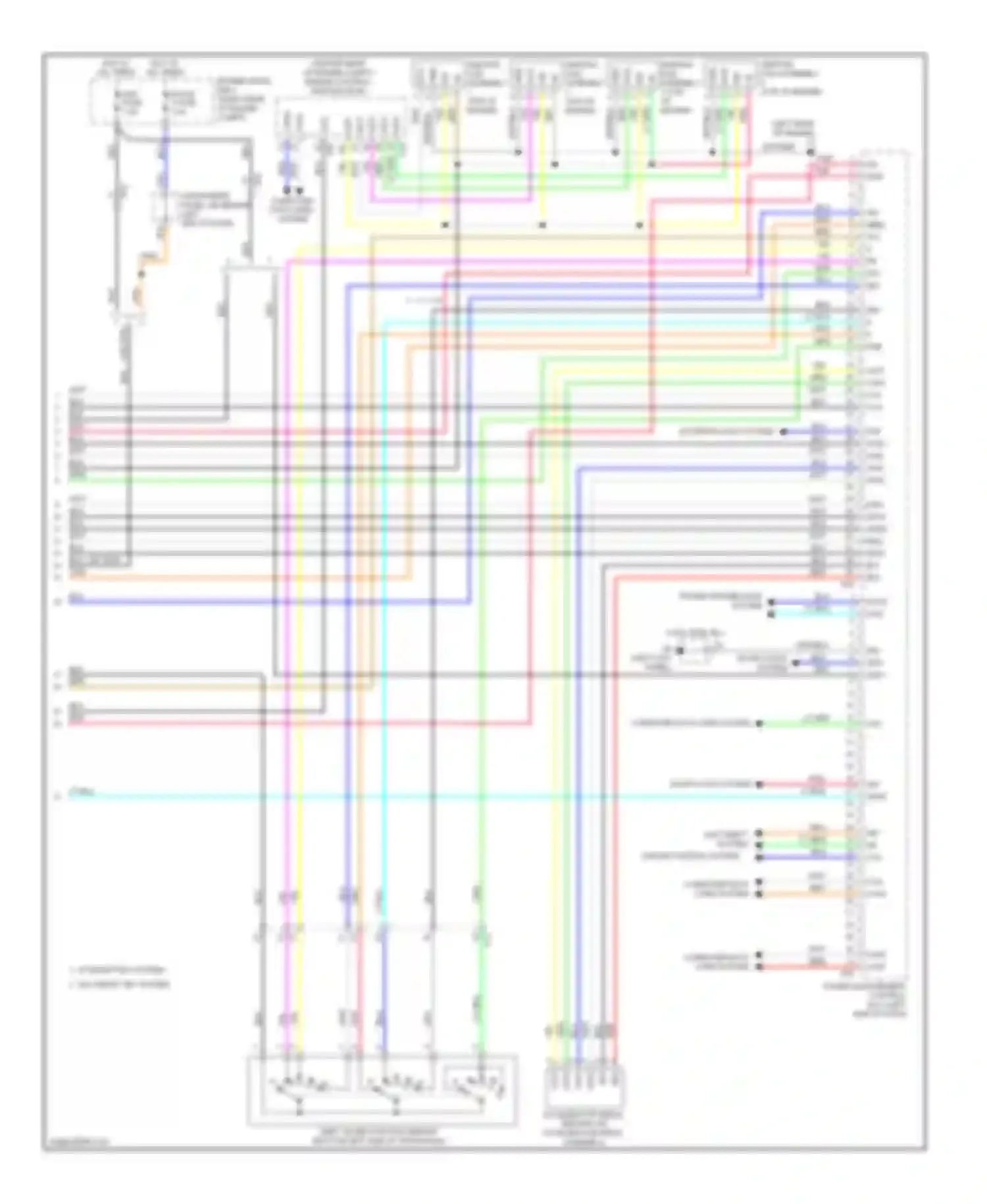 Wiring diagram w/ smart key system w/o smart key system for Toyota Prius III facelift (2011-2015) (2 of 2)